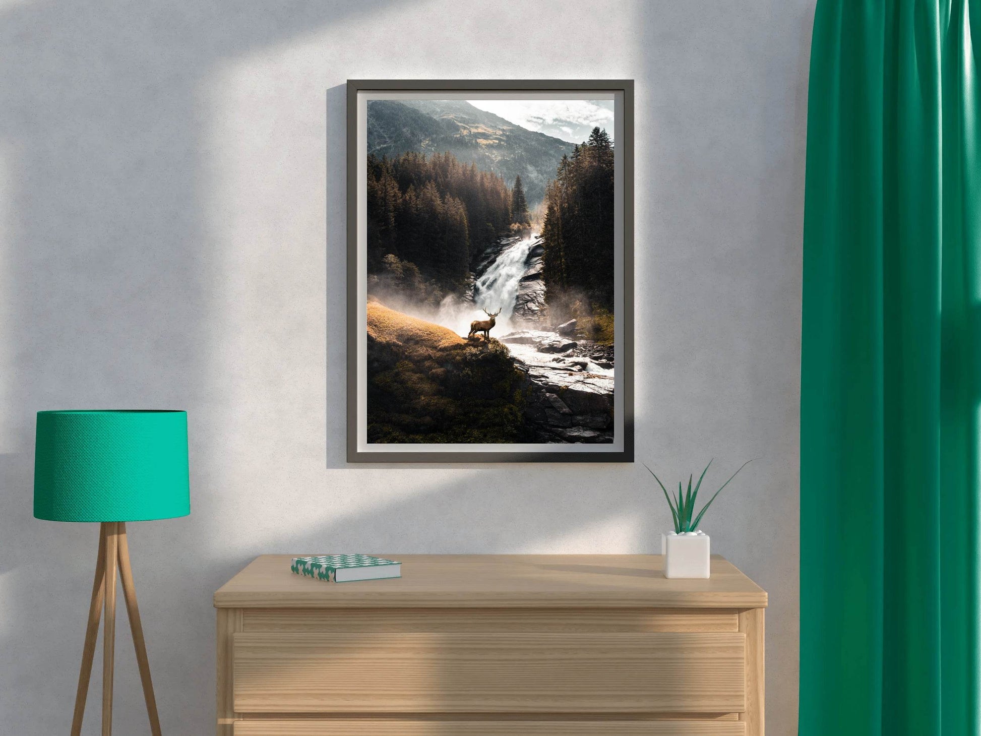 Scottish Red Deer Animal Wall Art - beink online art store