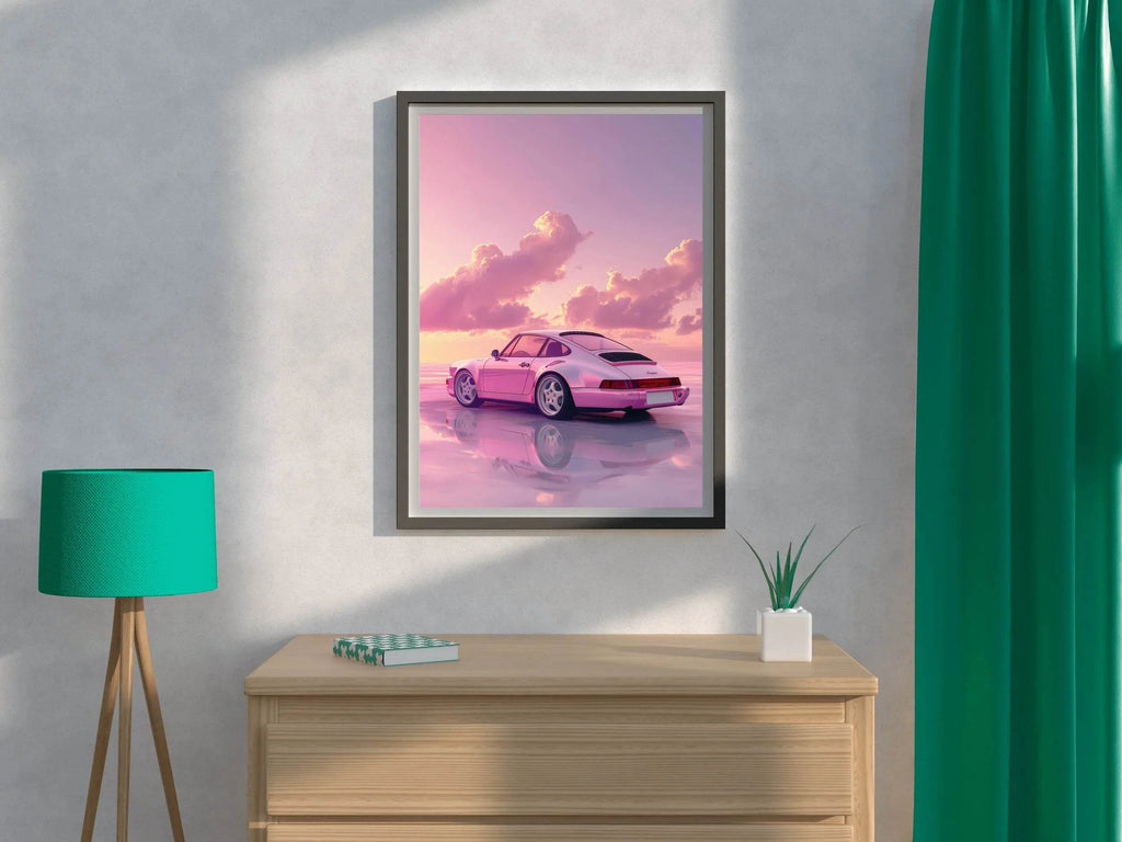 Porsche911 Pink Wall Art - beink online art store