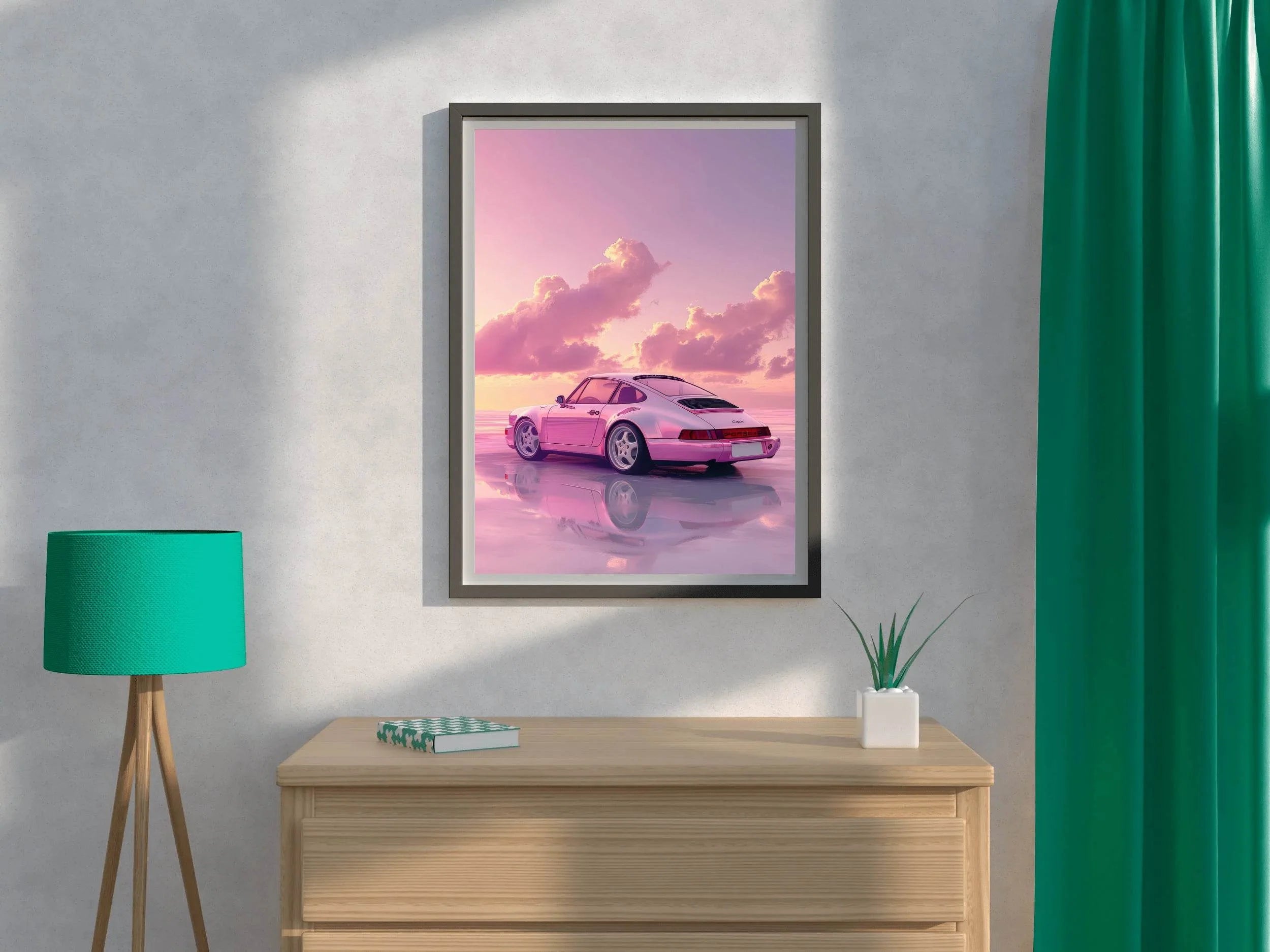 Porsche911 Pink Wall Art - beink online art store