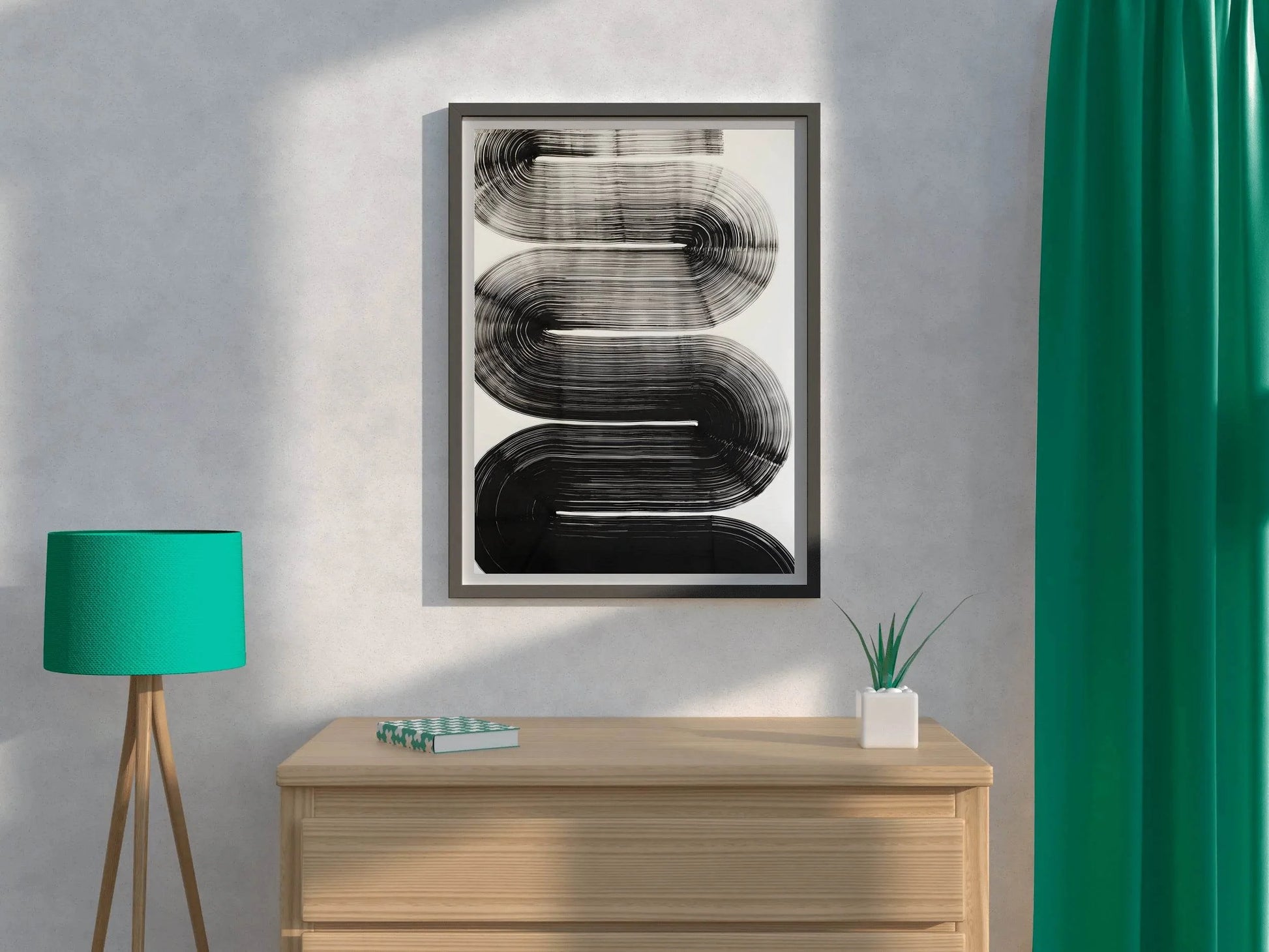 Black and White Pattern Modern Wall Art - beink online art store