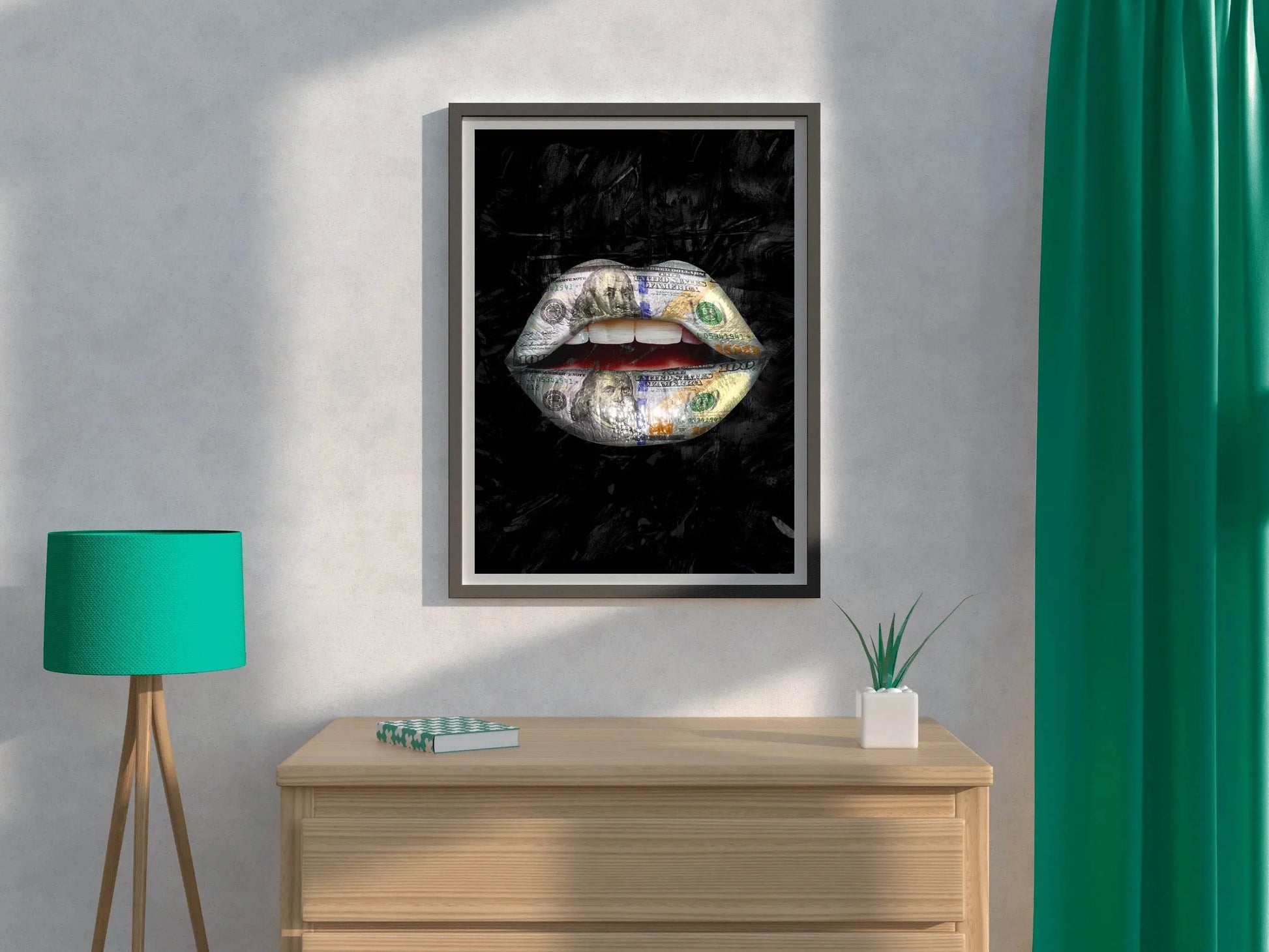 Money Lips Poster Wall Art - beink online art store