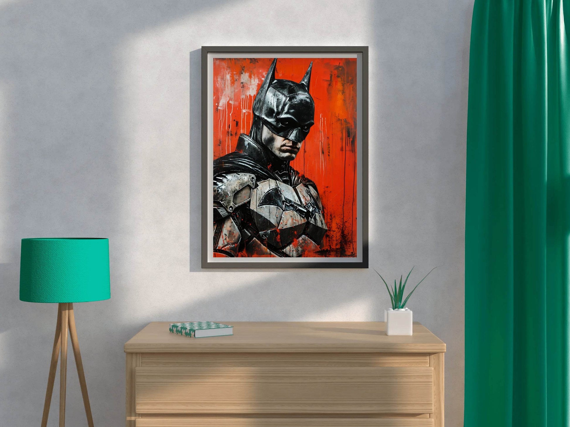 Painting of Robert Pattinson Batman Portrait - beink online art store