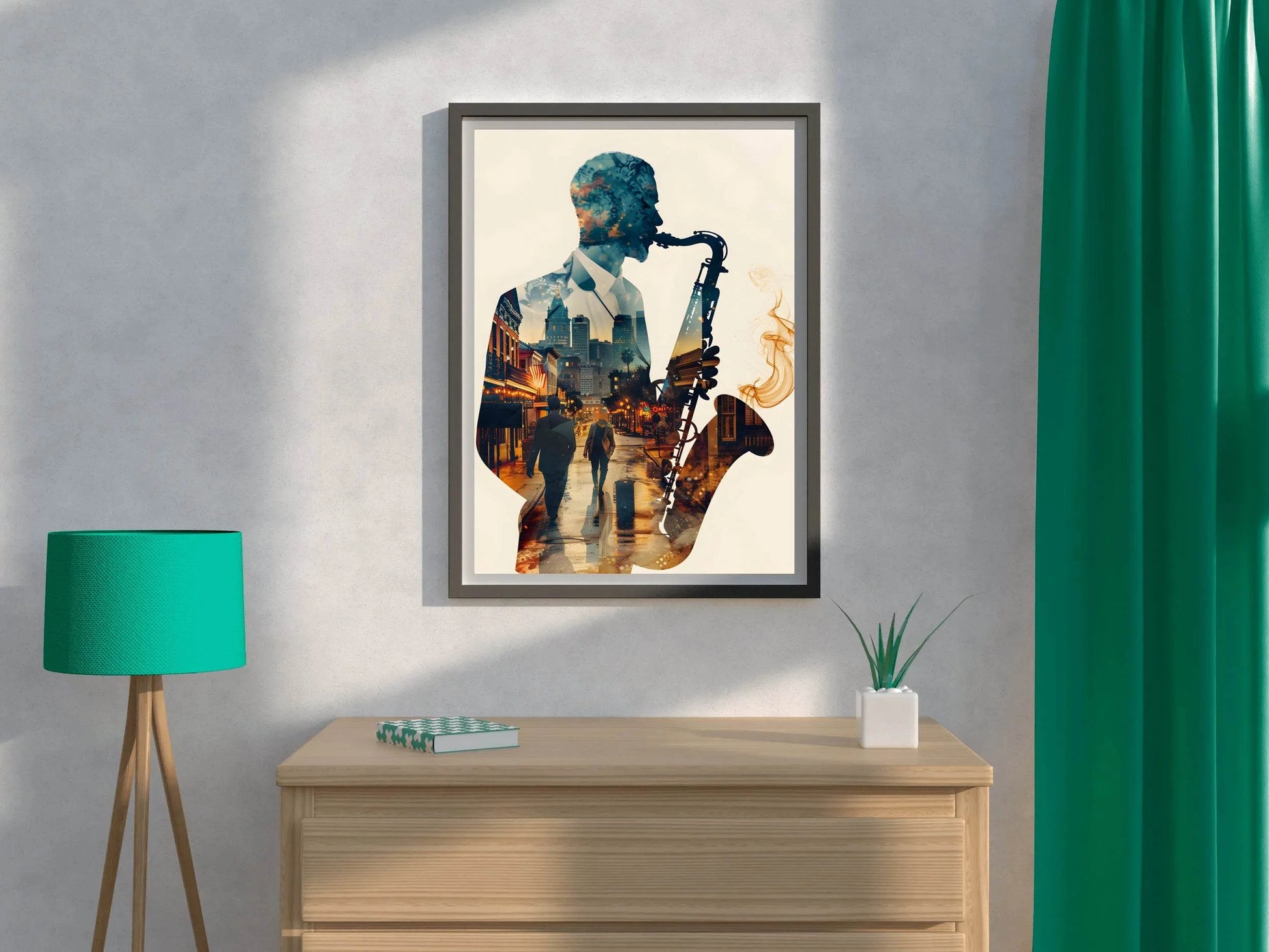 The Shadow Inside The Saxophone Wall Art - beink online art store