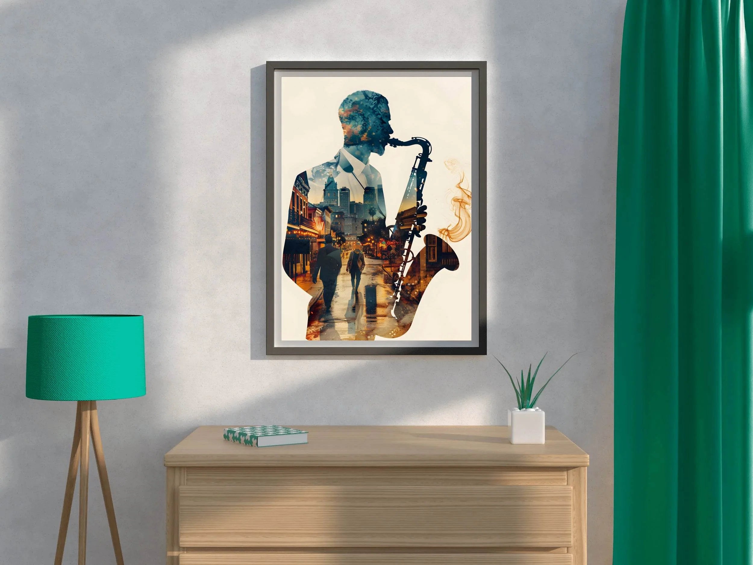 The Shadow Inside The Saxophone Wall Art - beink online art store