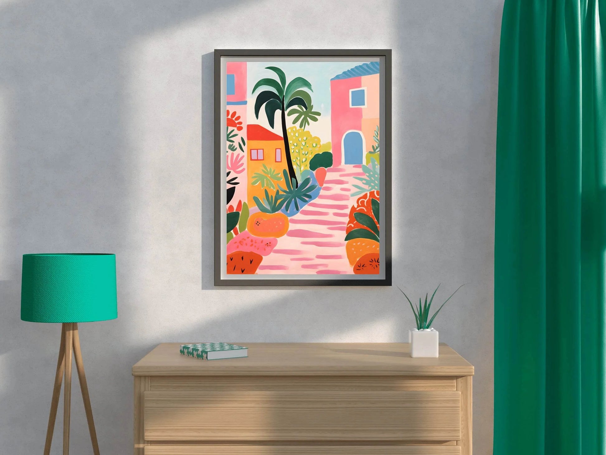 Green Alley Painting Wall Art - beink online art store
