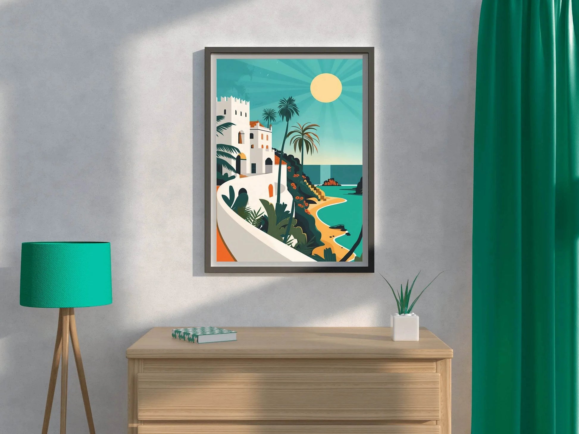 Mediterranean Coast Painting Wall Art - beink online art store