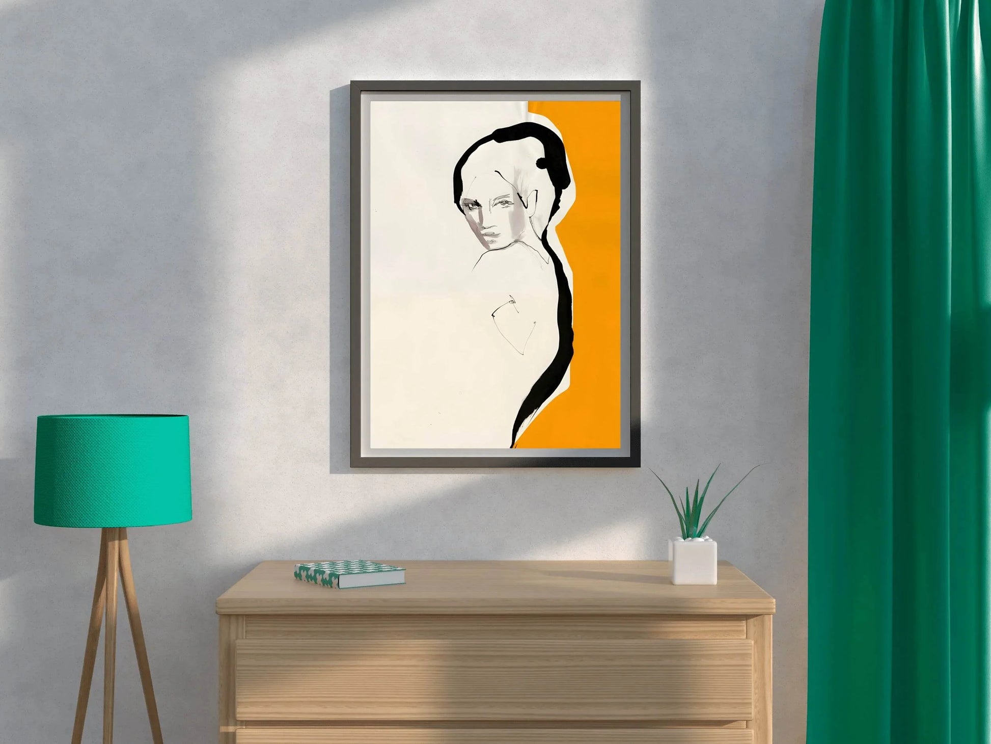 Minimalist Portrait of a Women Wall Art - beink online art store