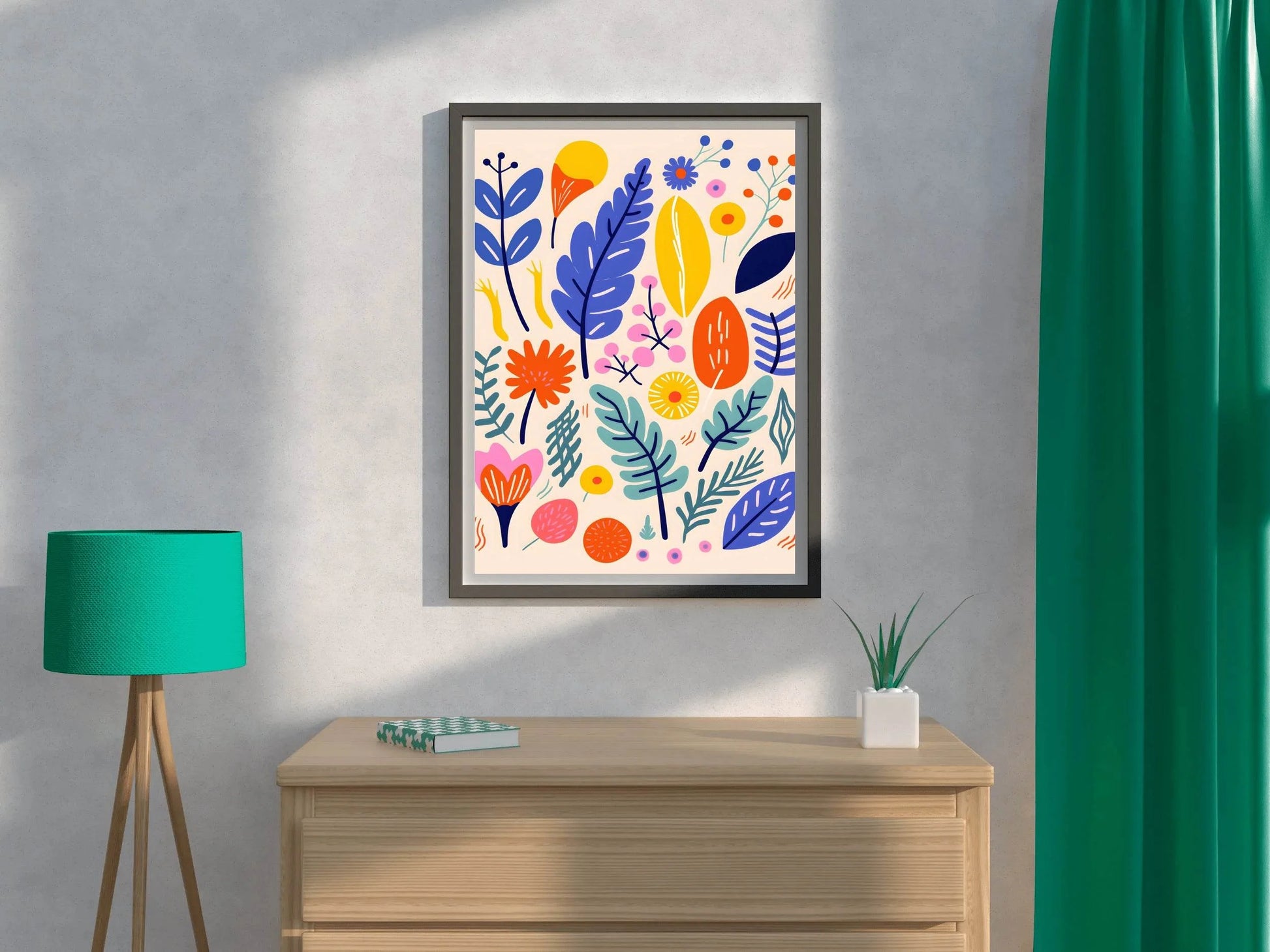 Colorful Leaves of Forest Fern Wall Art - beink online art store