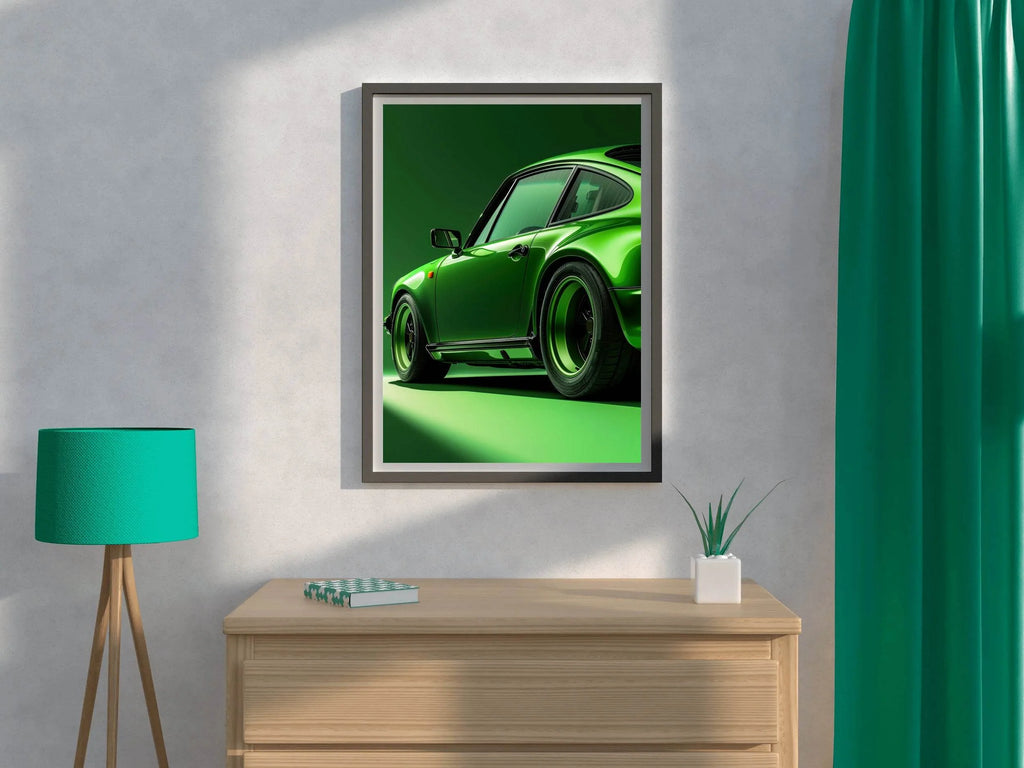 Porsche Carrera Coupe Green Wall Art - beink online art store