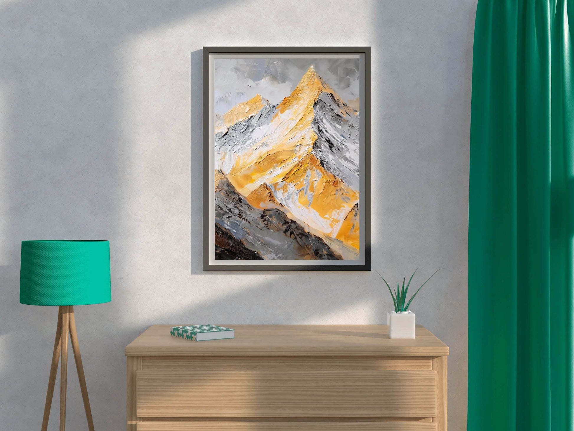 Oil Painting Of The Alps Wall Art - beink online art store