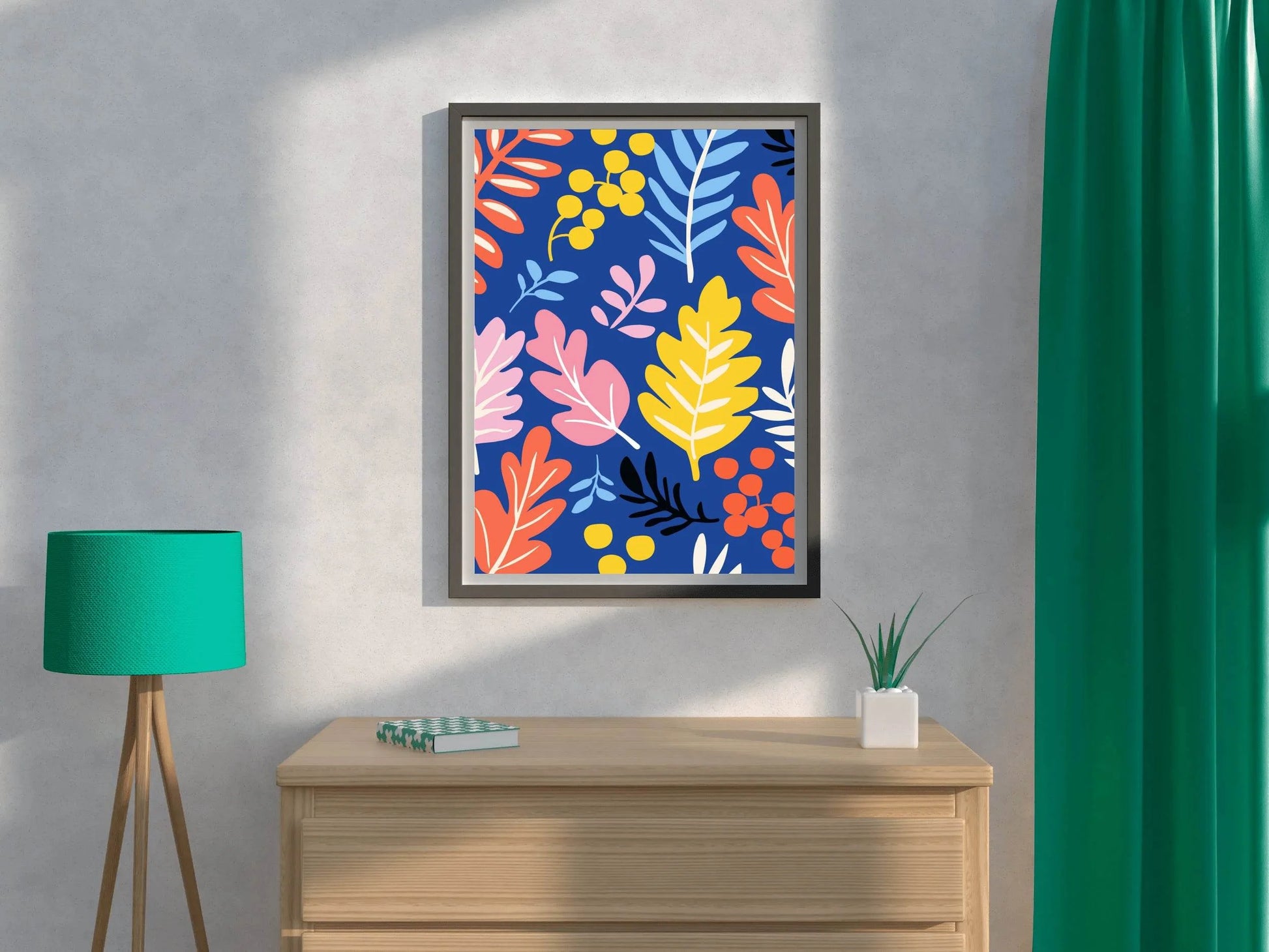 Different Colorful Leaves Wall Art - beink online art store