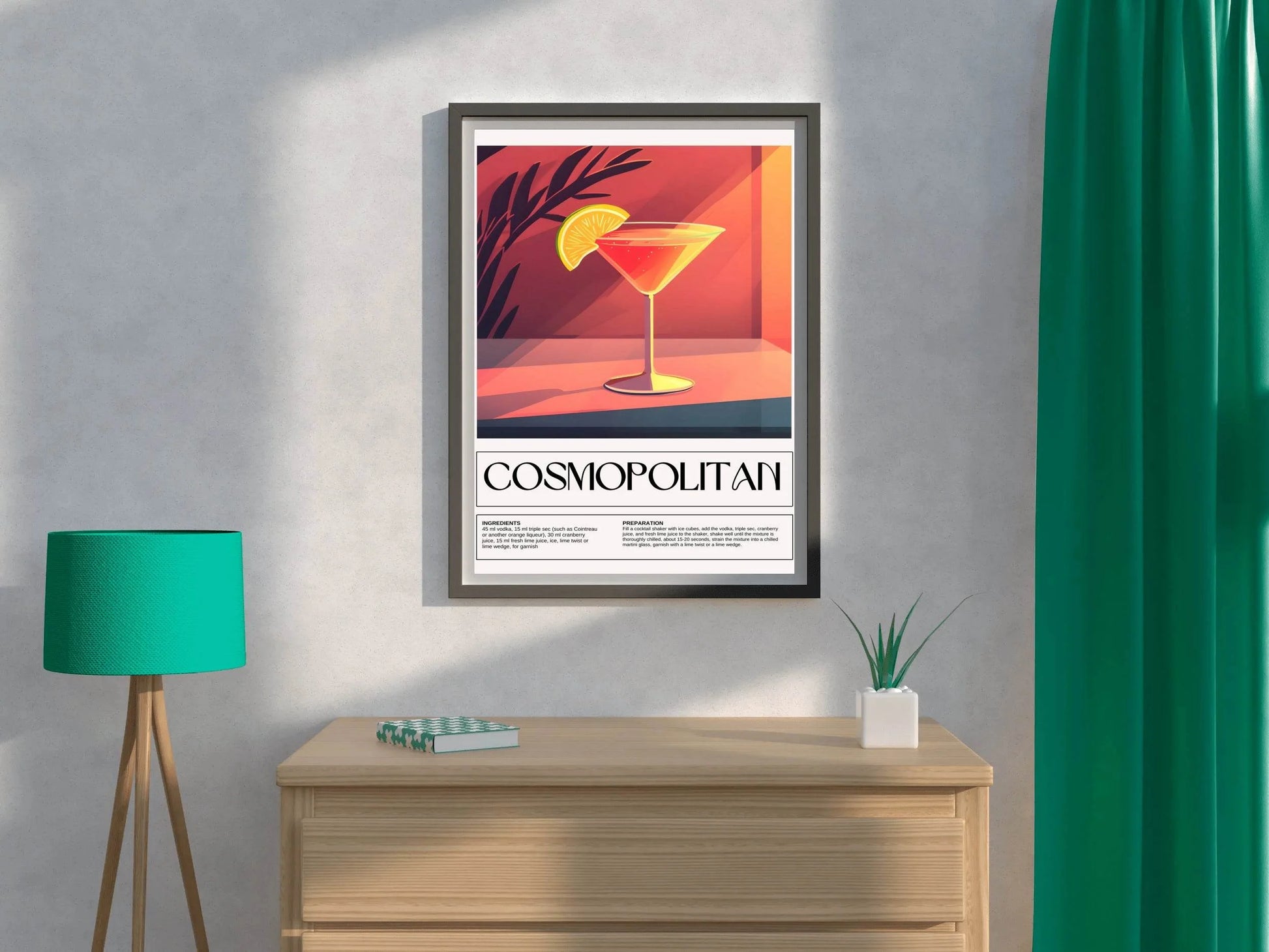Cosmopolitan Cocktail Wall Art - beink online art store