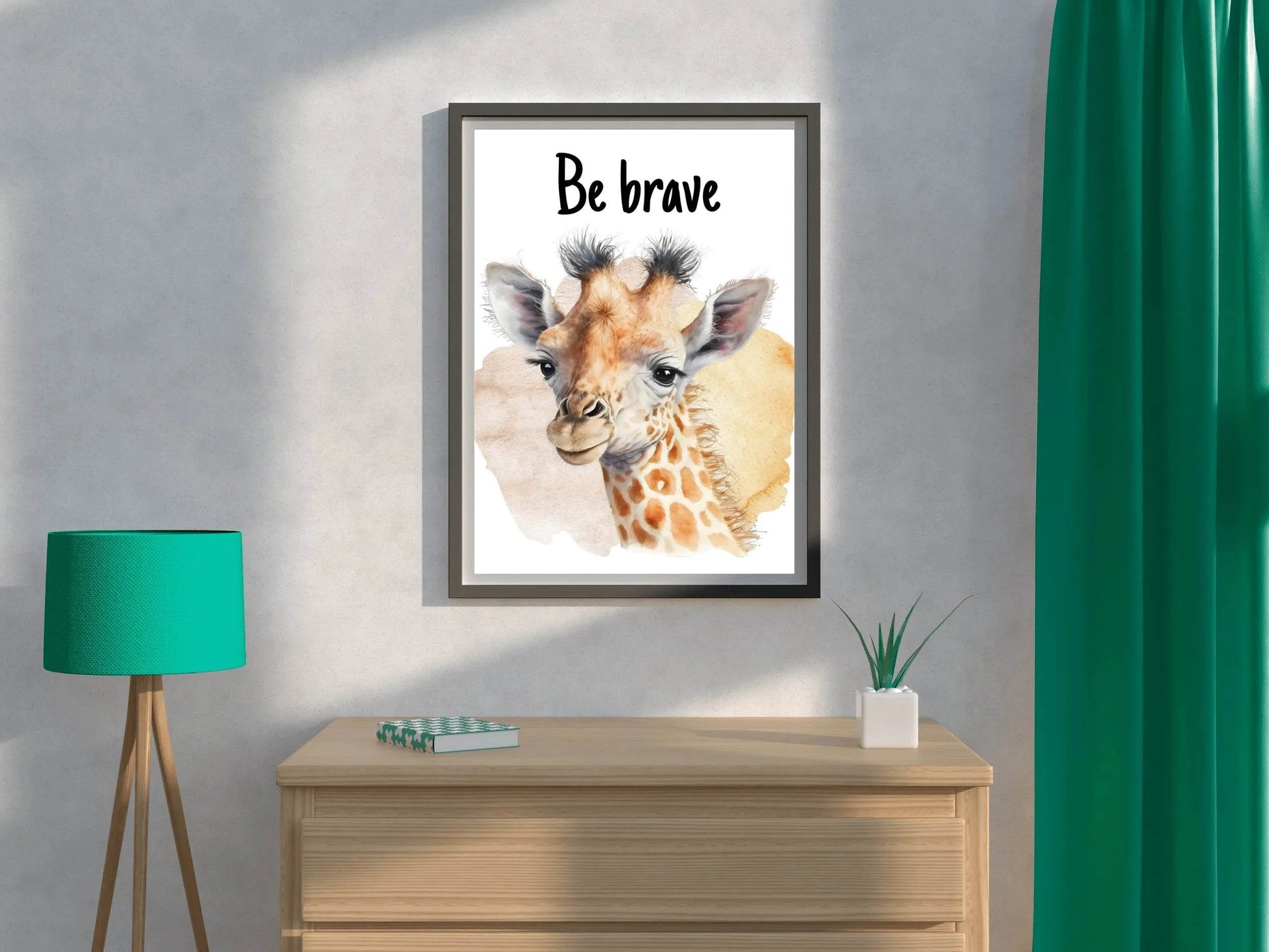 Beautiful Giraffe in Watercolor Style - beink online art store