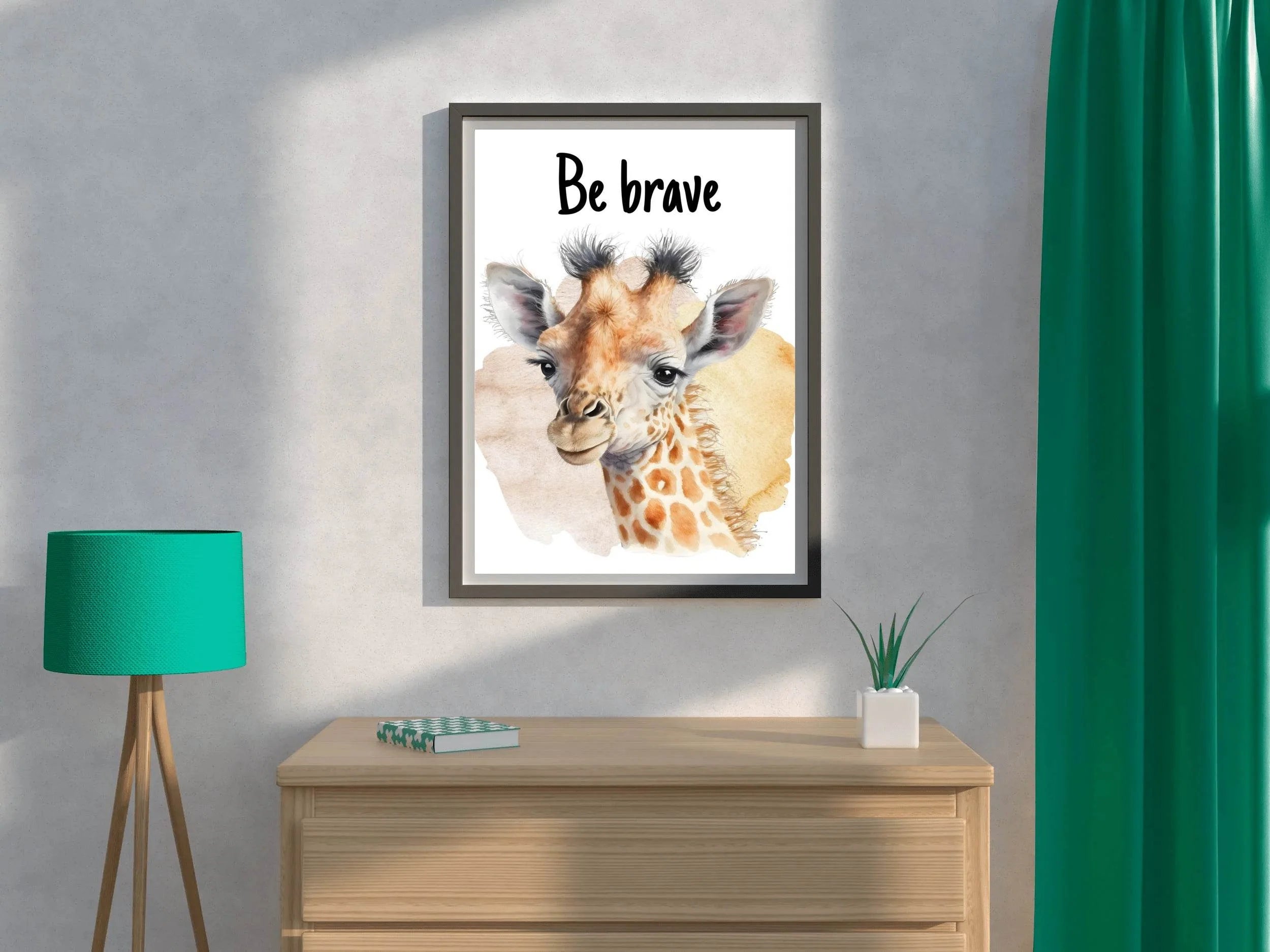 Beautiful Giraffe in Watercolor Style - beink online art store