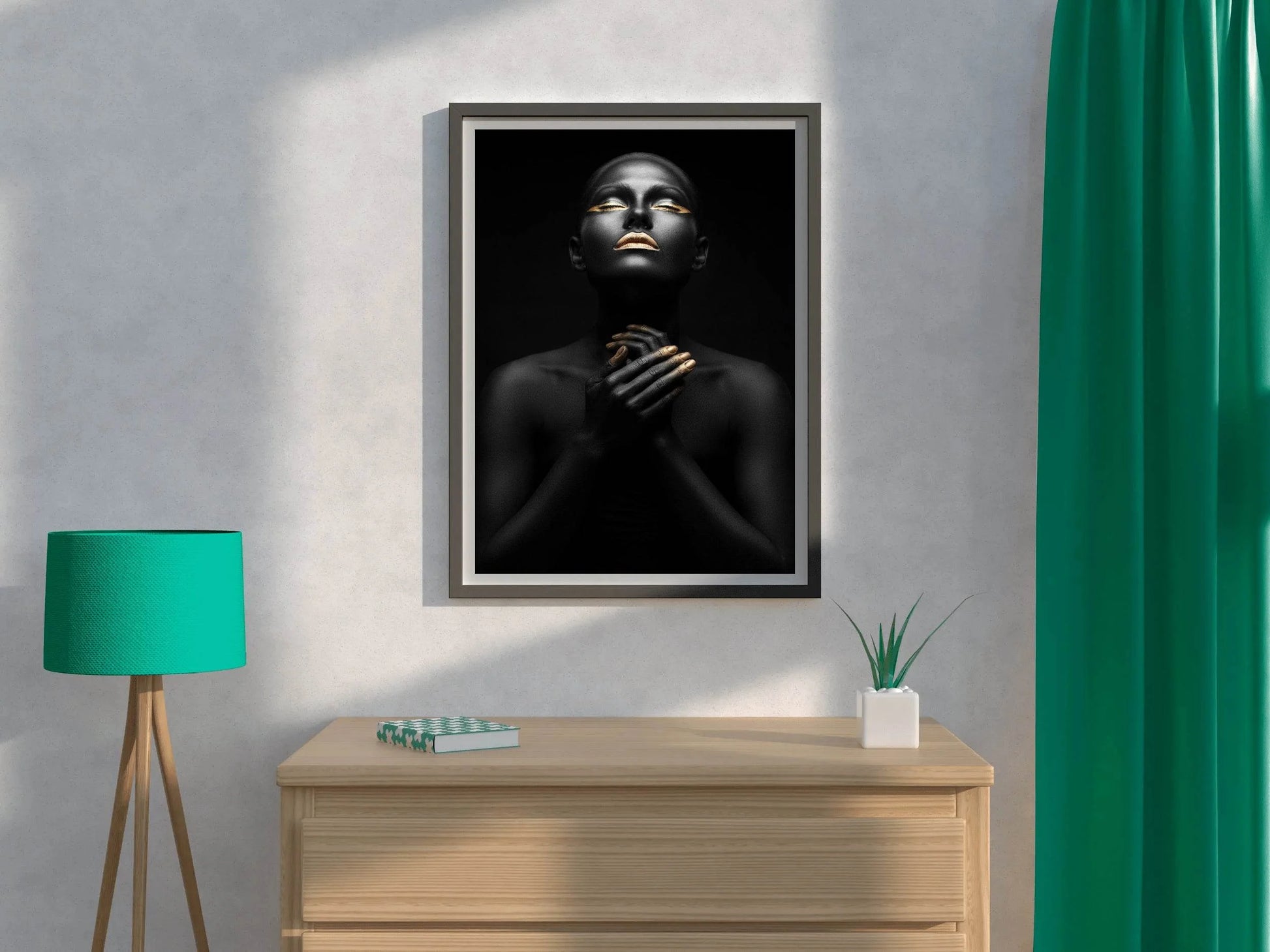 Black Woman Worshiping Wall Art - beink online art store