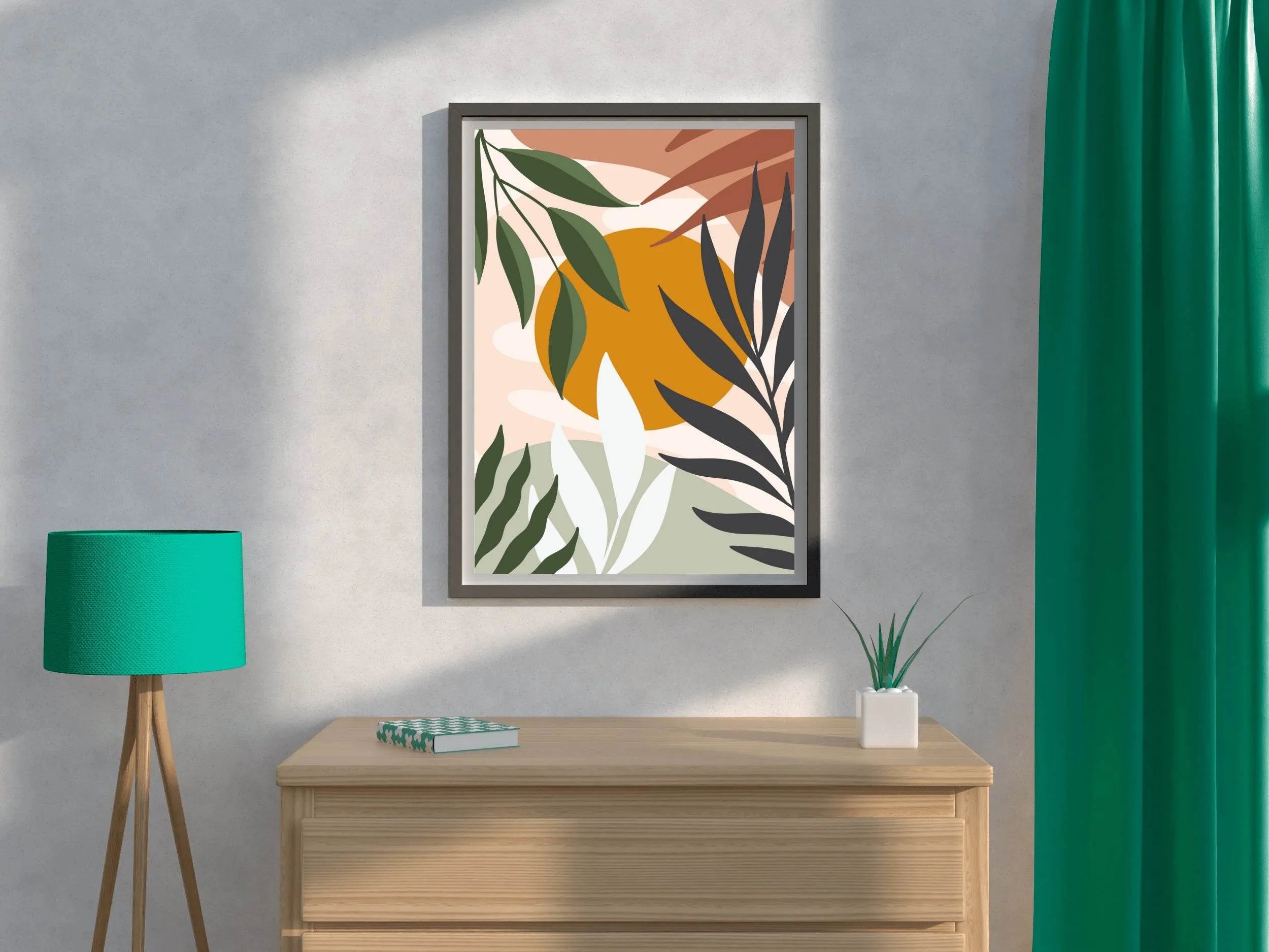 Tropical Leaves with Lush Foliage ArtWork - beink online art store