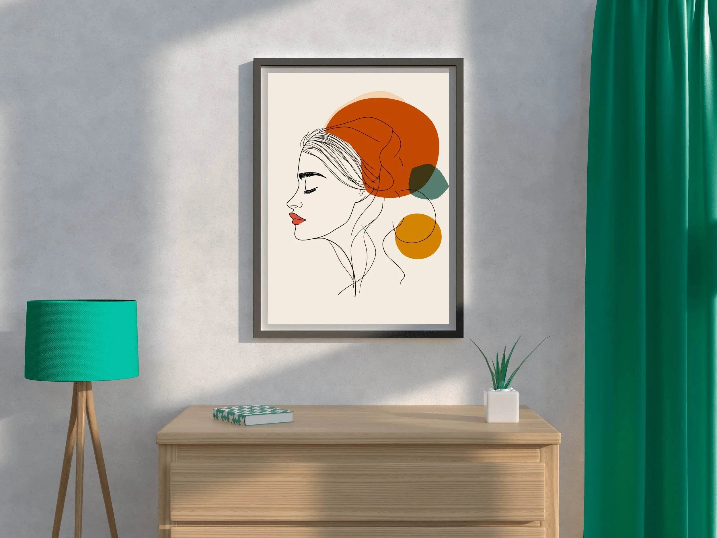 Woman With Colored Hair Wall Art - beink online art store