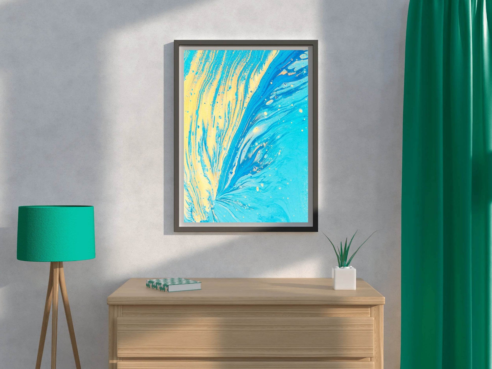 Water Waves Abstract Wall Art - beink online art store