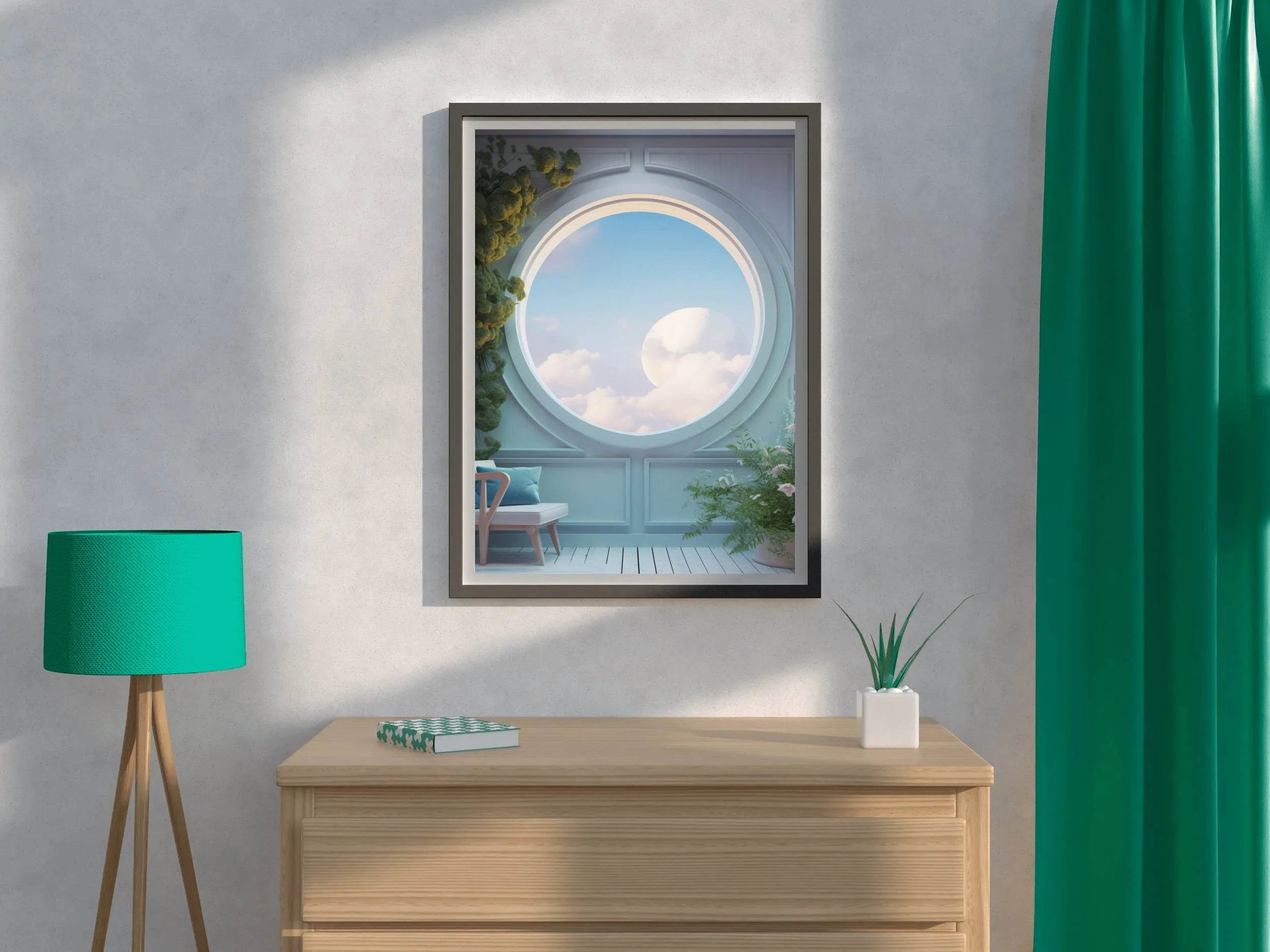 Window With Magical Landscape View Anime Wall Art - beink online art store