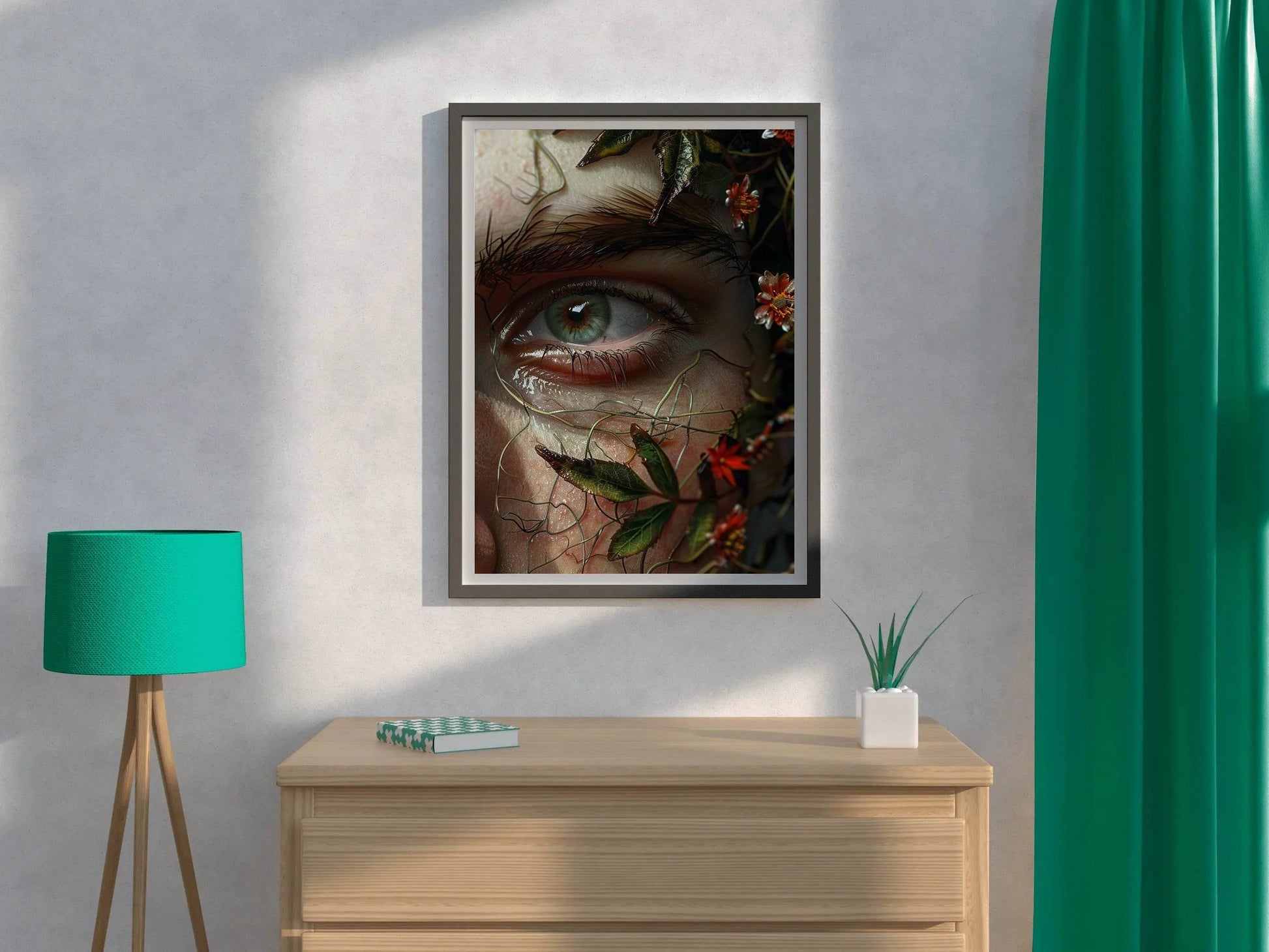A Woman With Green Eyes Digital Art - beink online art store