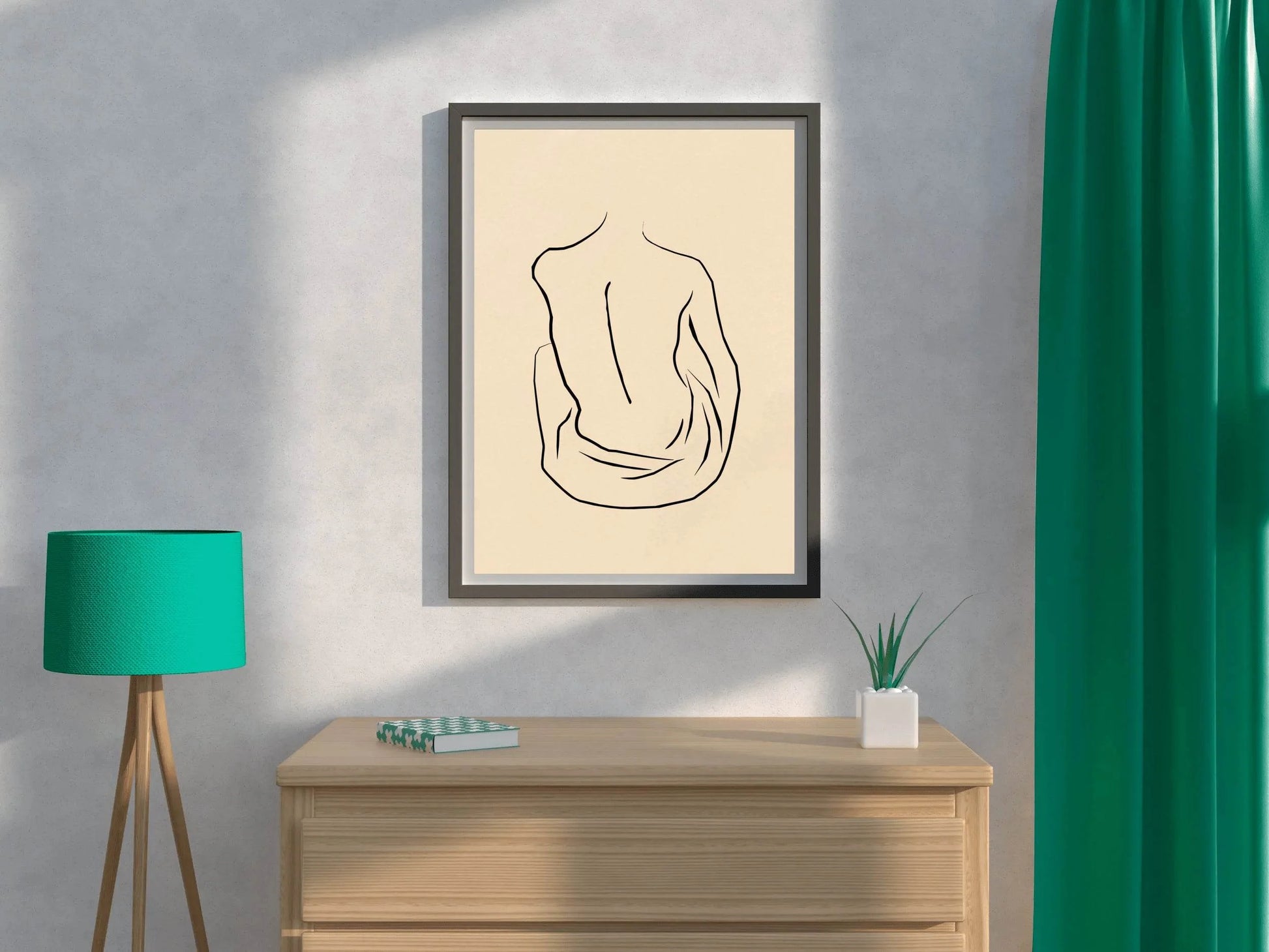Drawing of A Woman Waist Wall Art - beink online art store