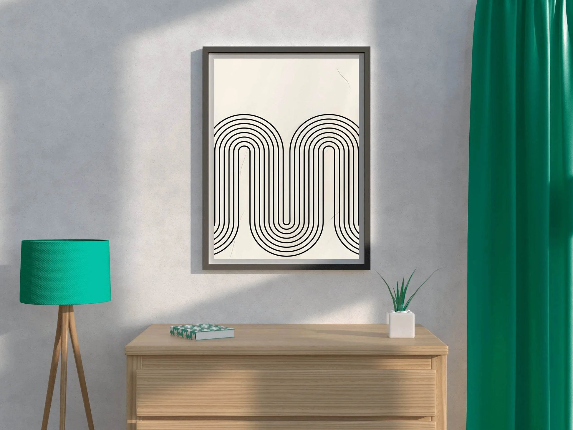 Wavy Path Modern Wall Art - beink online art store