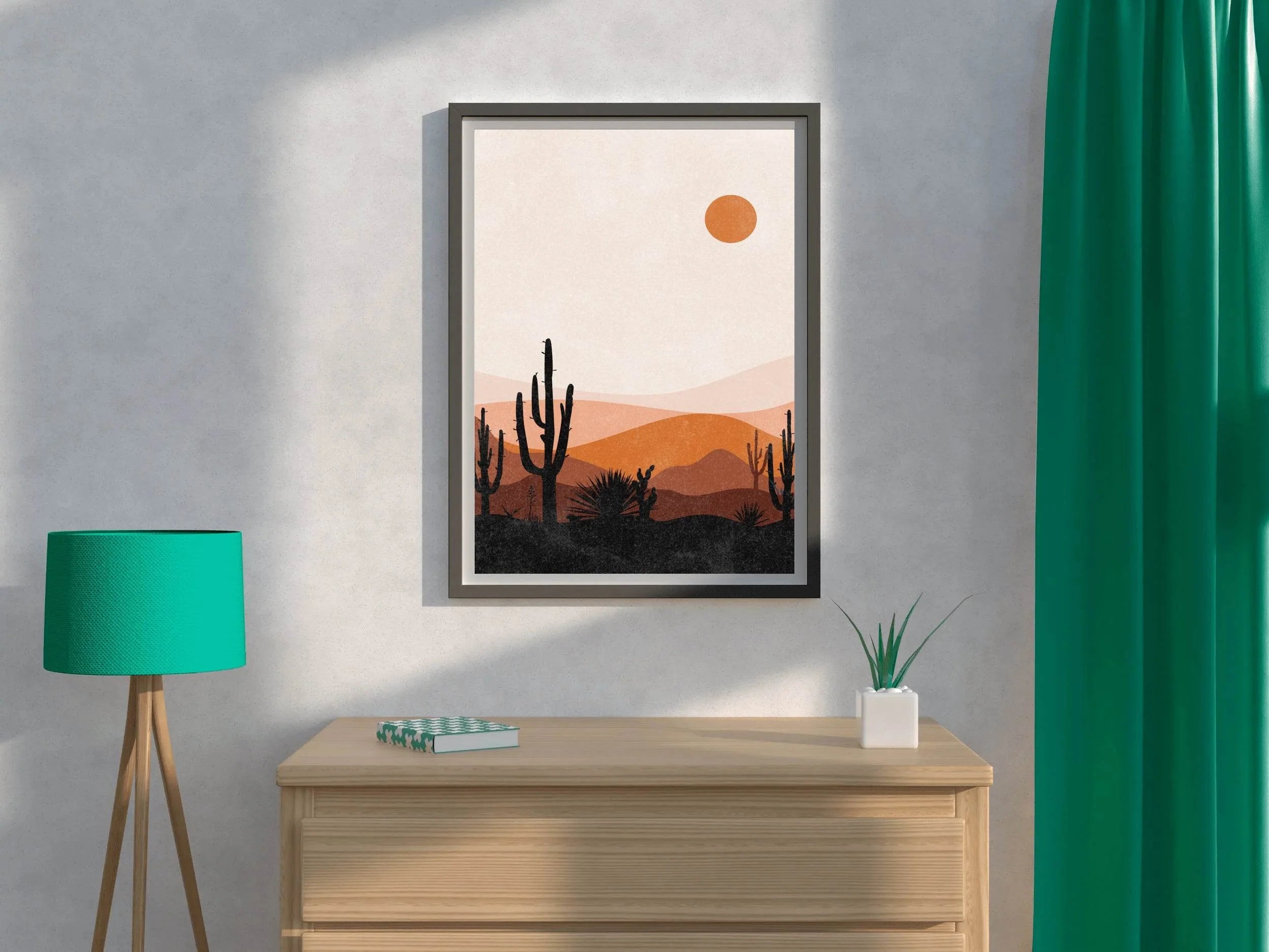 Warm Toned Desert landscape ArtWork - beink online art store