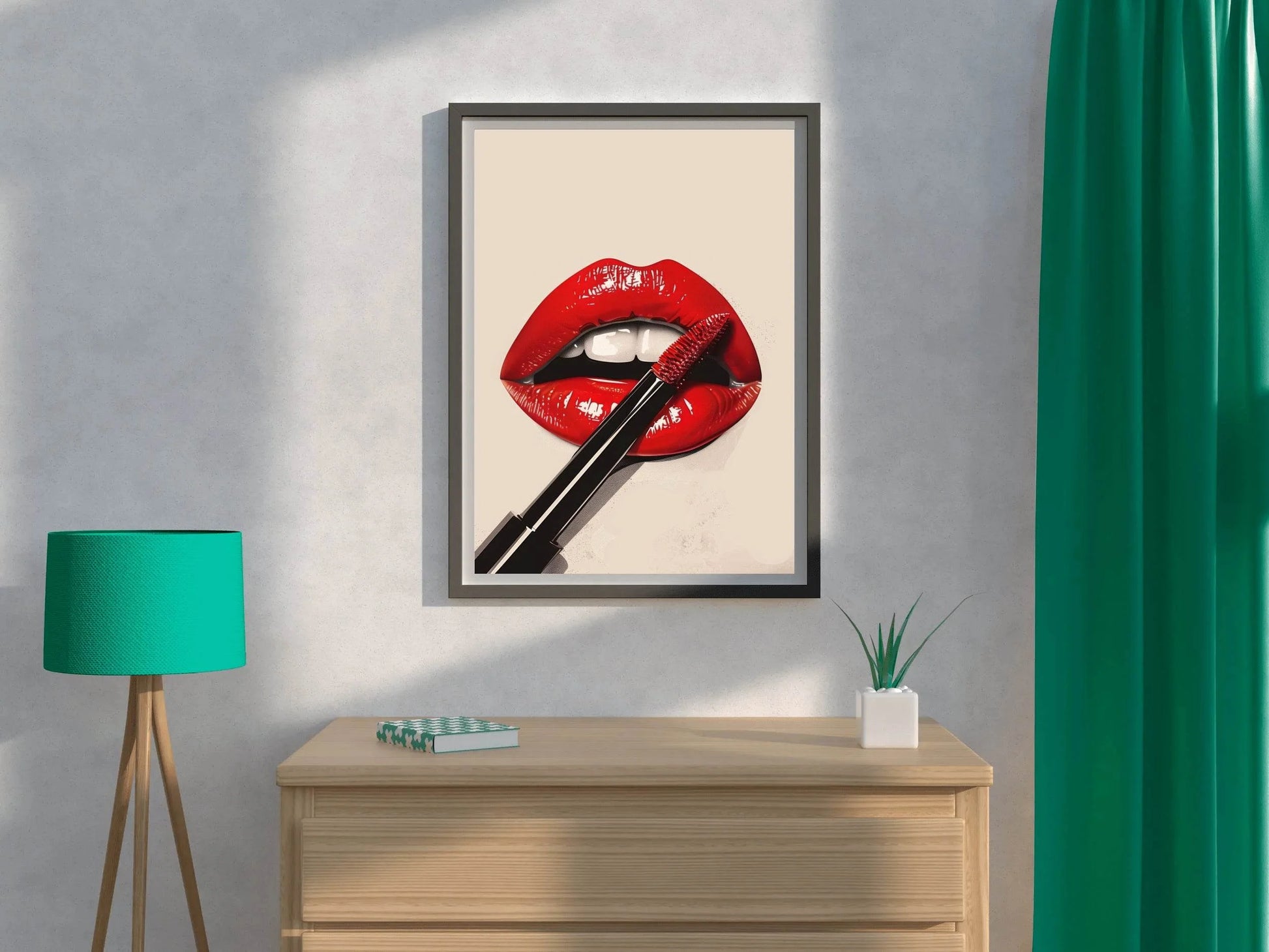Red Lipstick On The Lips Wall Art - beink online art store
