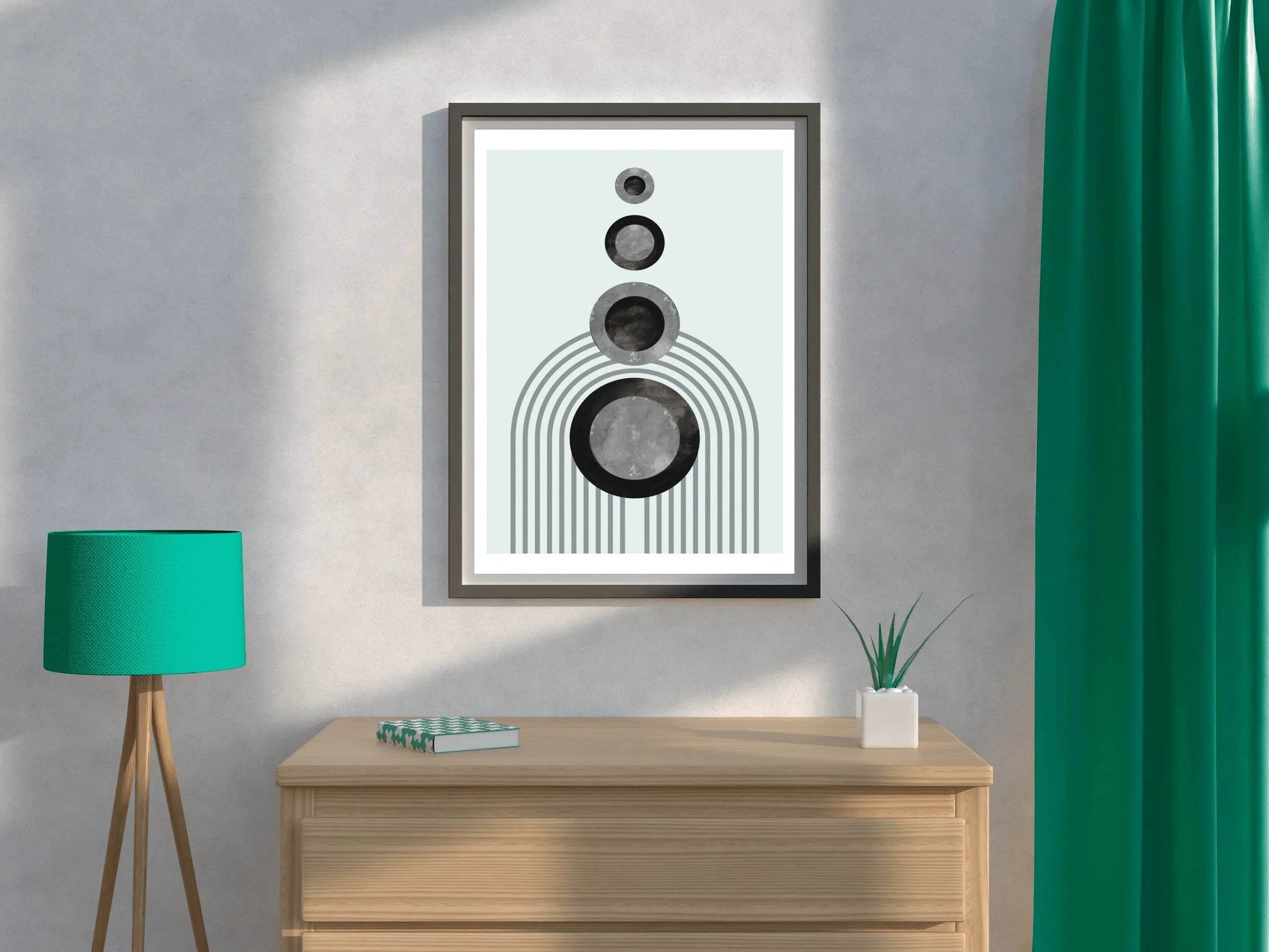 Geometric Circle Abstract Wall Art - beink online art store