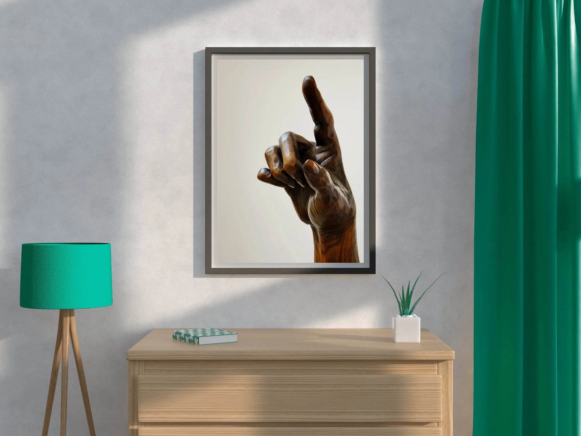 Wooden Hand Sculpture Wall Art - beink online art store