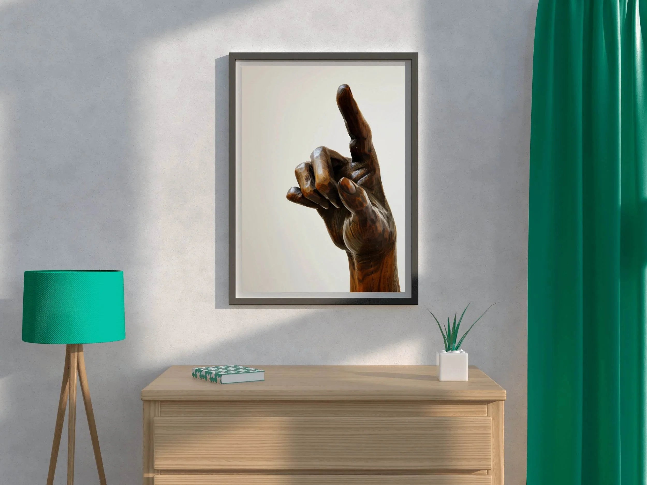 Wooden Hand Sculpture Wall Art - beink online art store