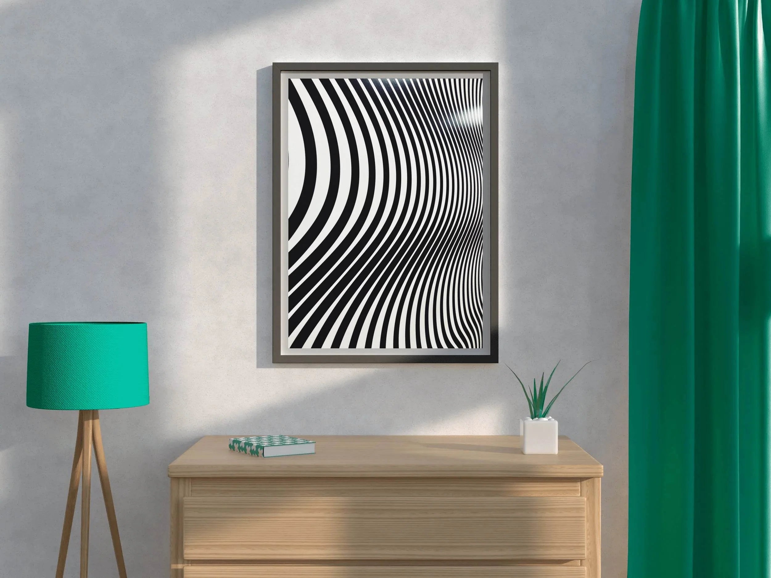 Zebra Wallpaper Black & White Wall Art - beink online art store