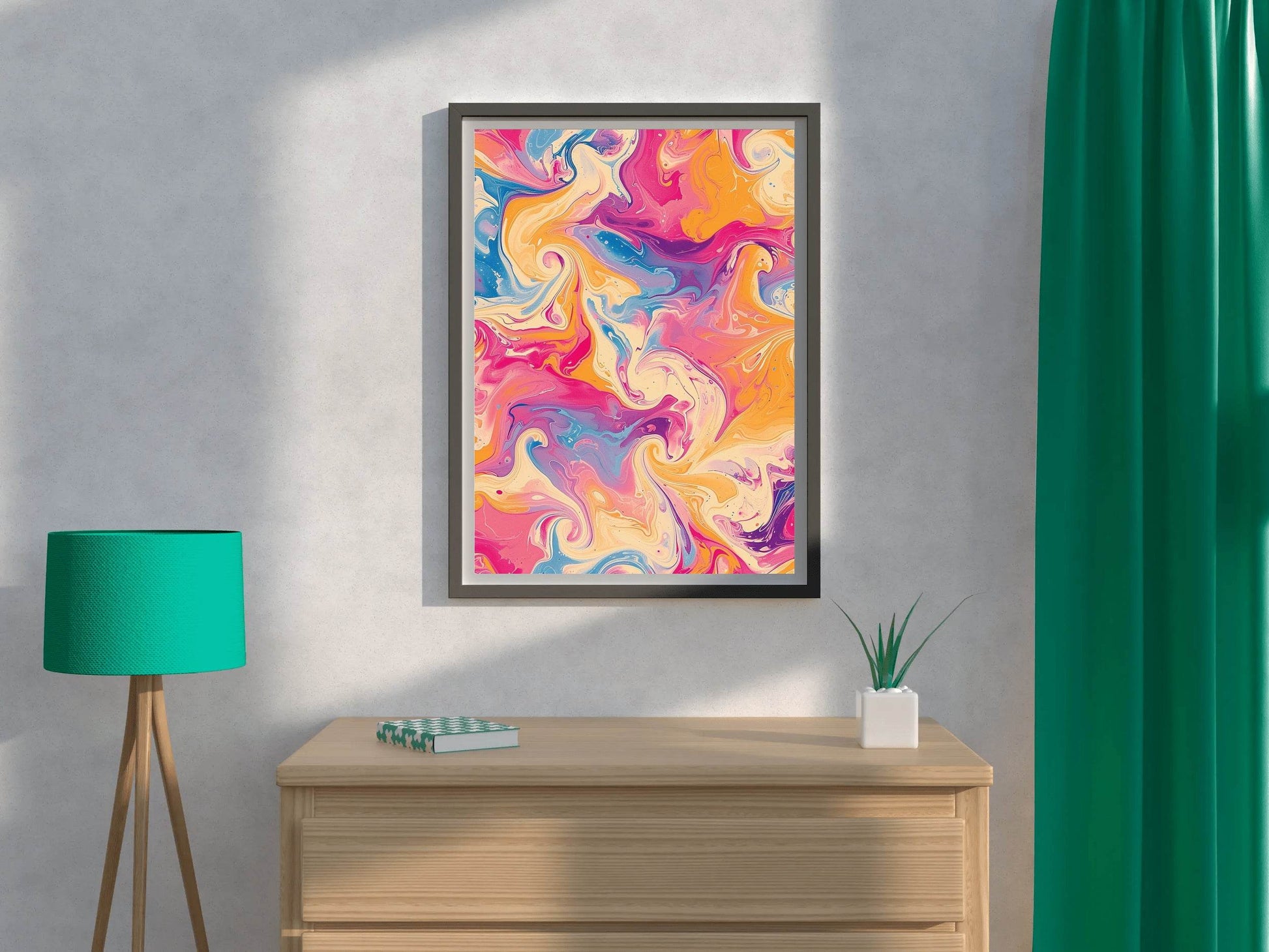 A Colorful Abstract Background Digital Art - beink online art store