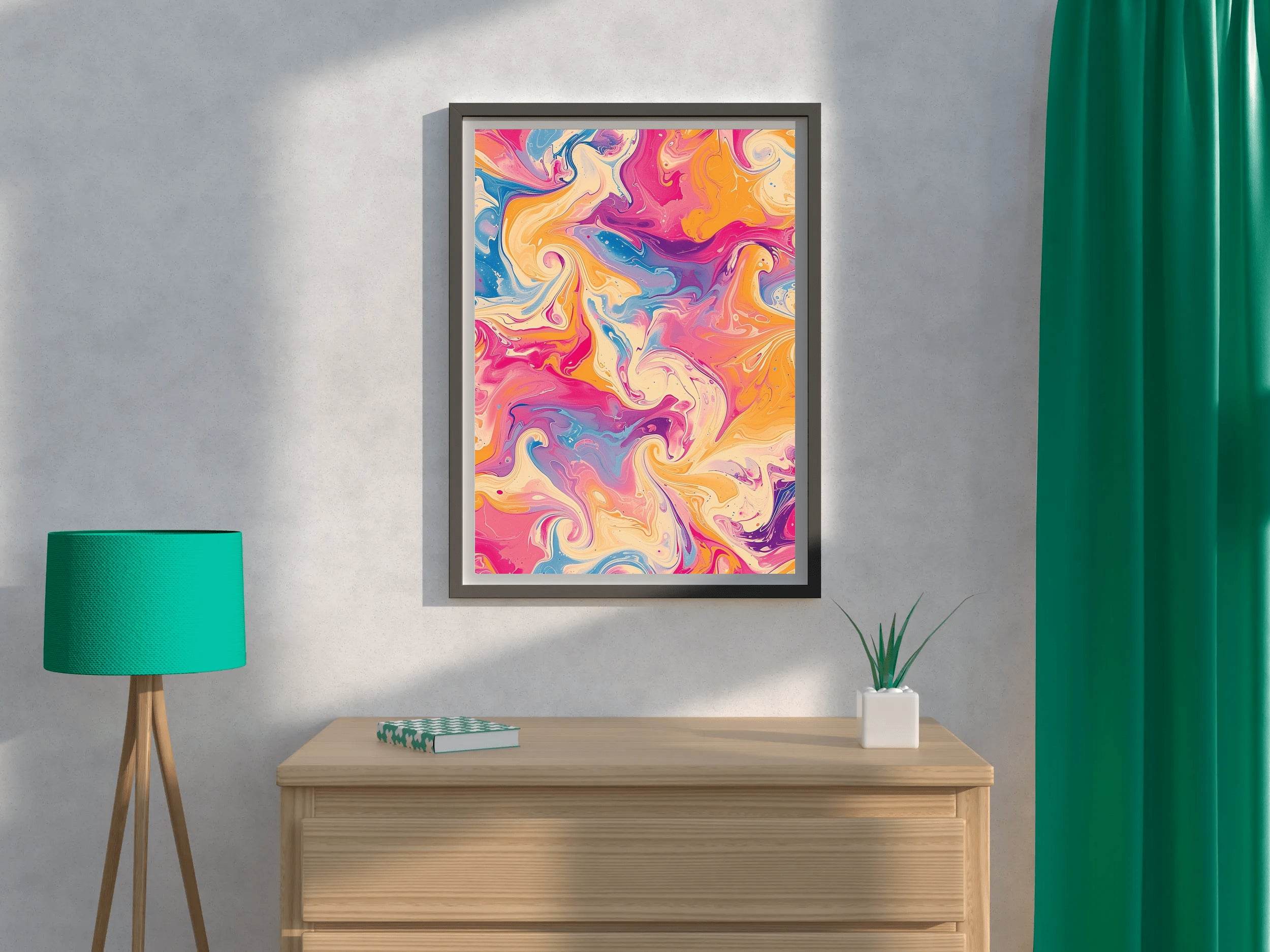A Colorful Abstract Background Digital Art - beink online art store