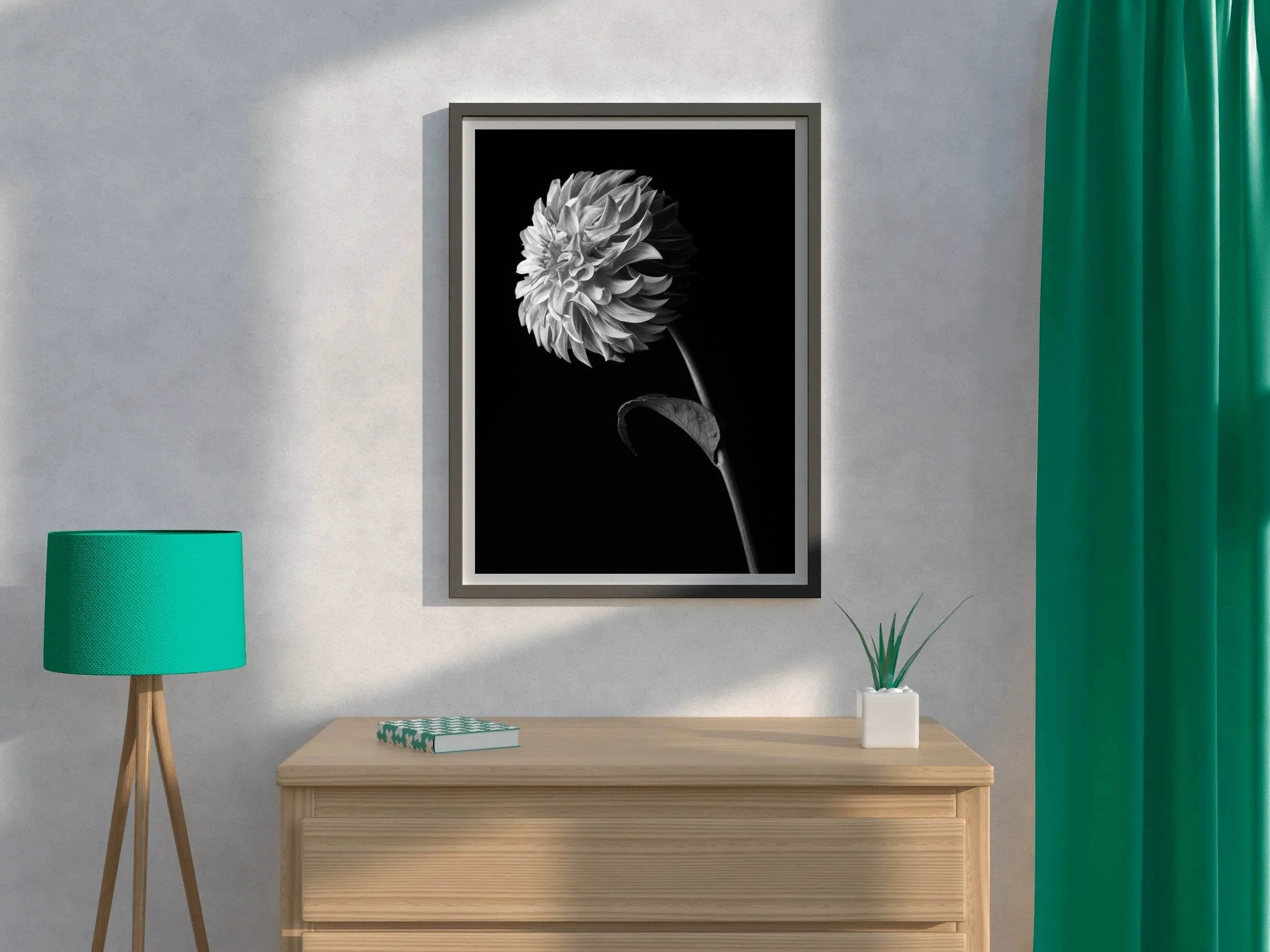 Dahlia Black & White Wall Art - beink online art store