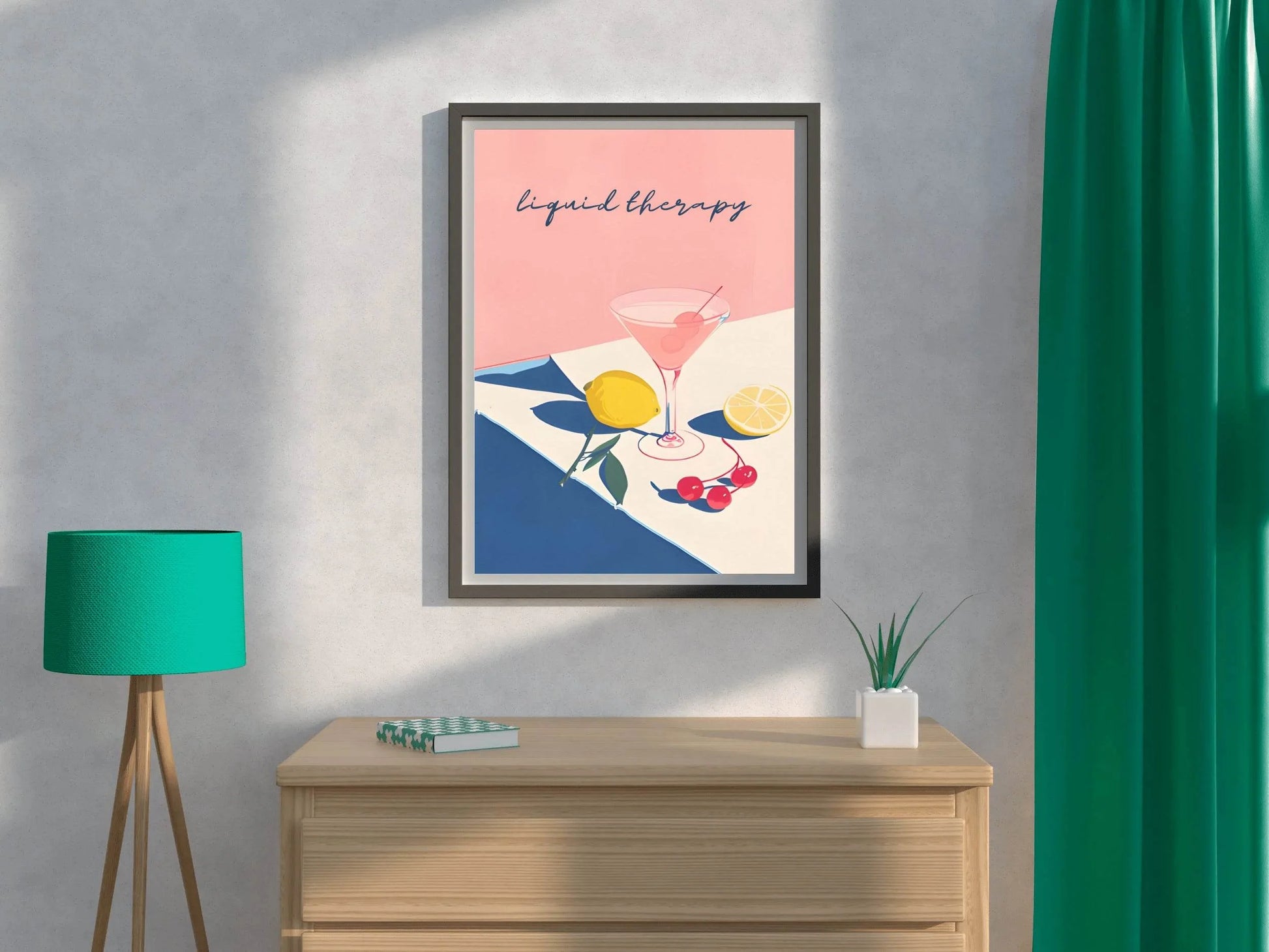 Lemon Espresso Cocktail Wall Art - beink online art store