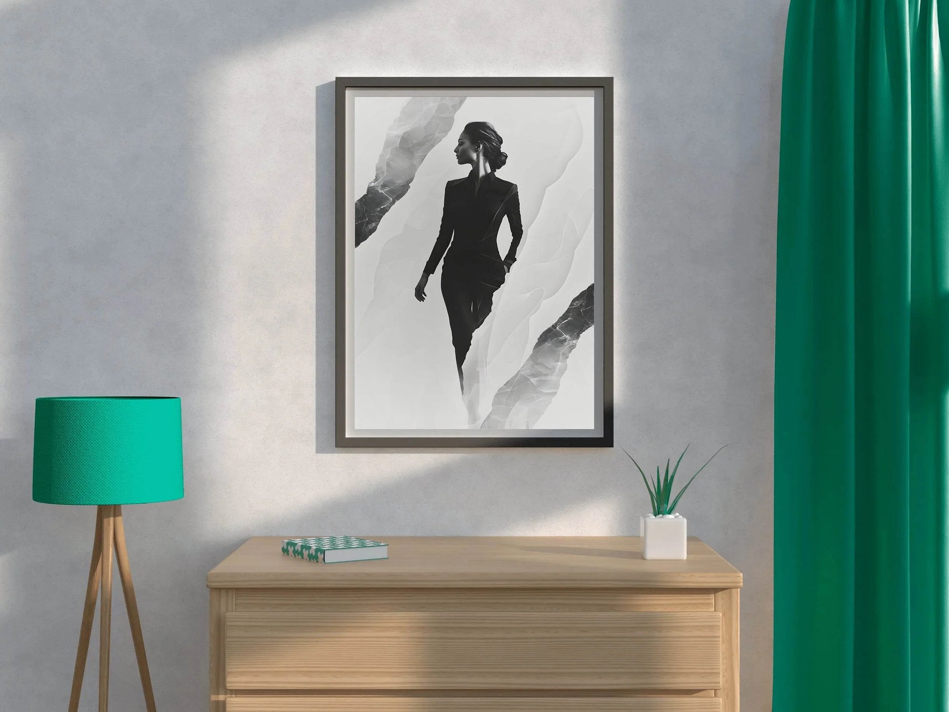 The Woman In Black In The Shadows Wall Art - beink online art store