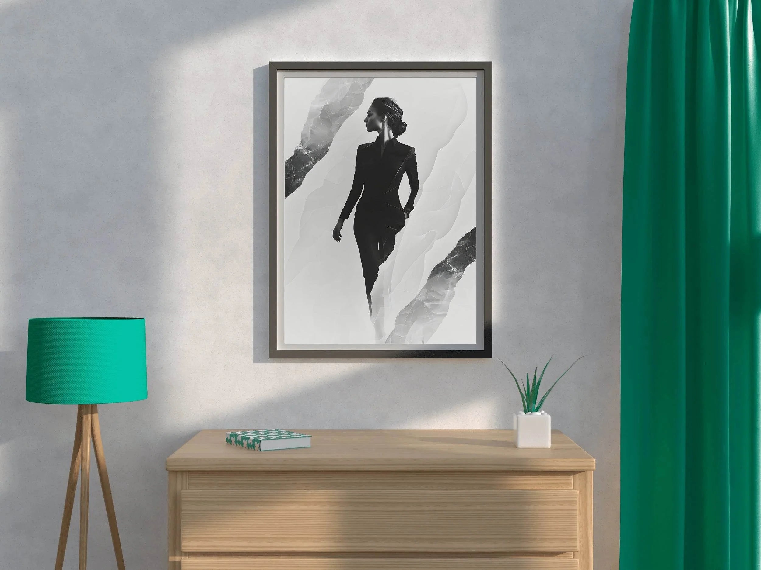 The Woman In Black In The Shadows Wall Art - beink online art store
