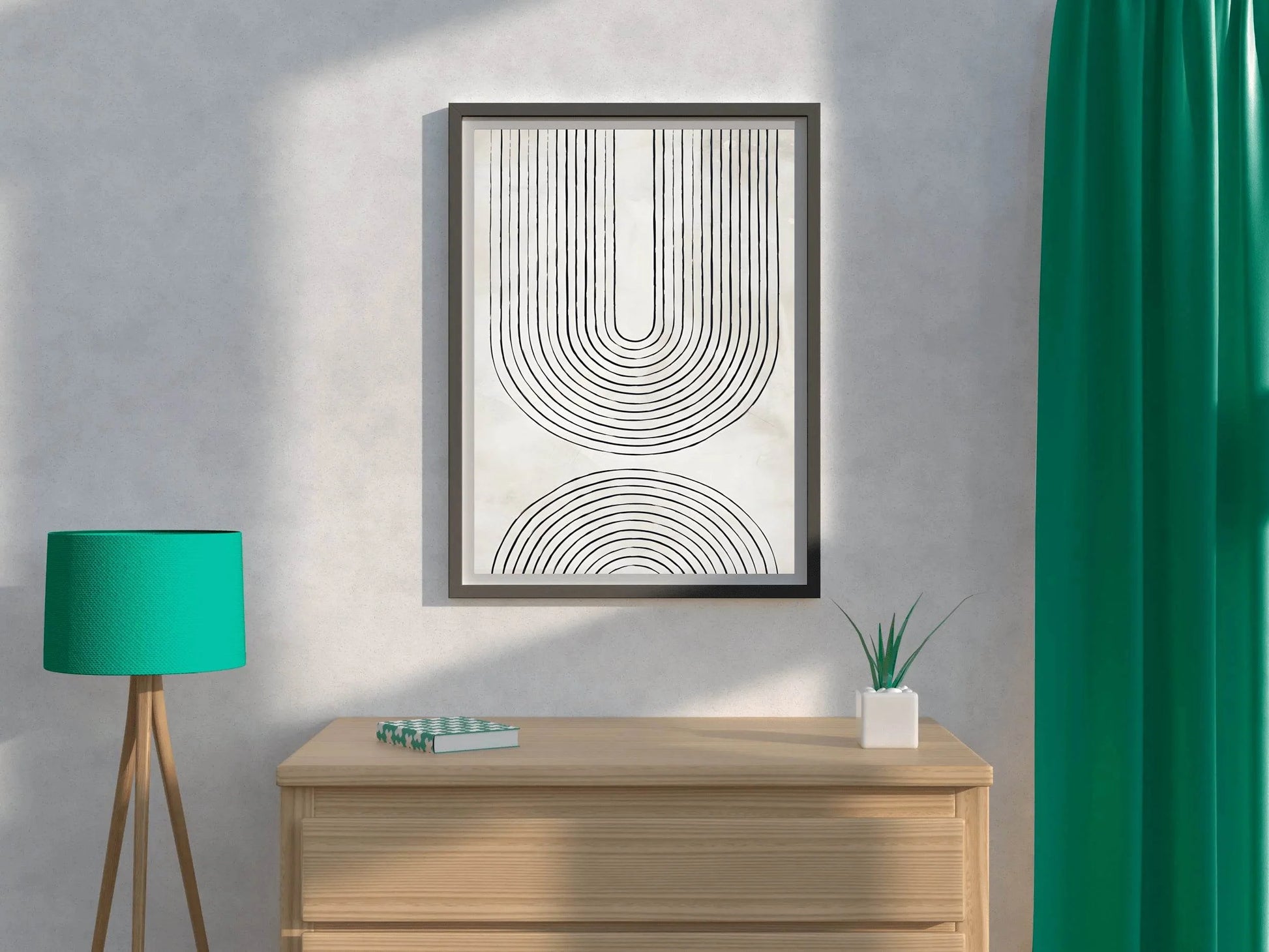 U-Shape Geometrical Line Modern Wall Art - beink online art store