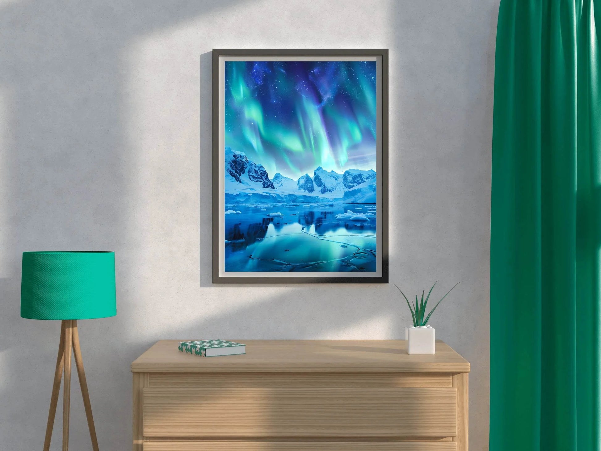 Arctic Aurora Reflection Wall Art - beink online art store