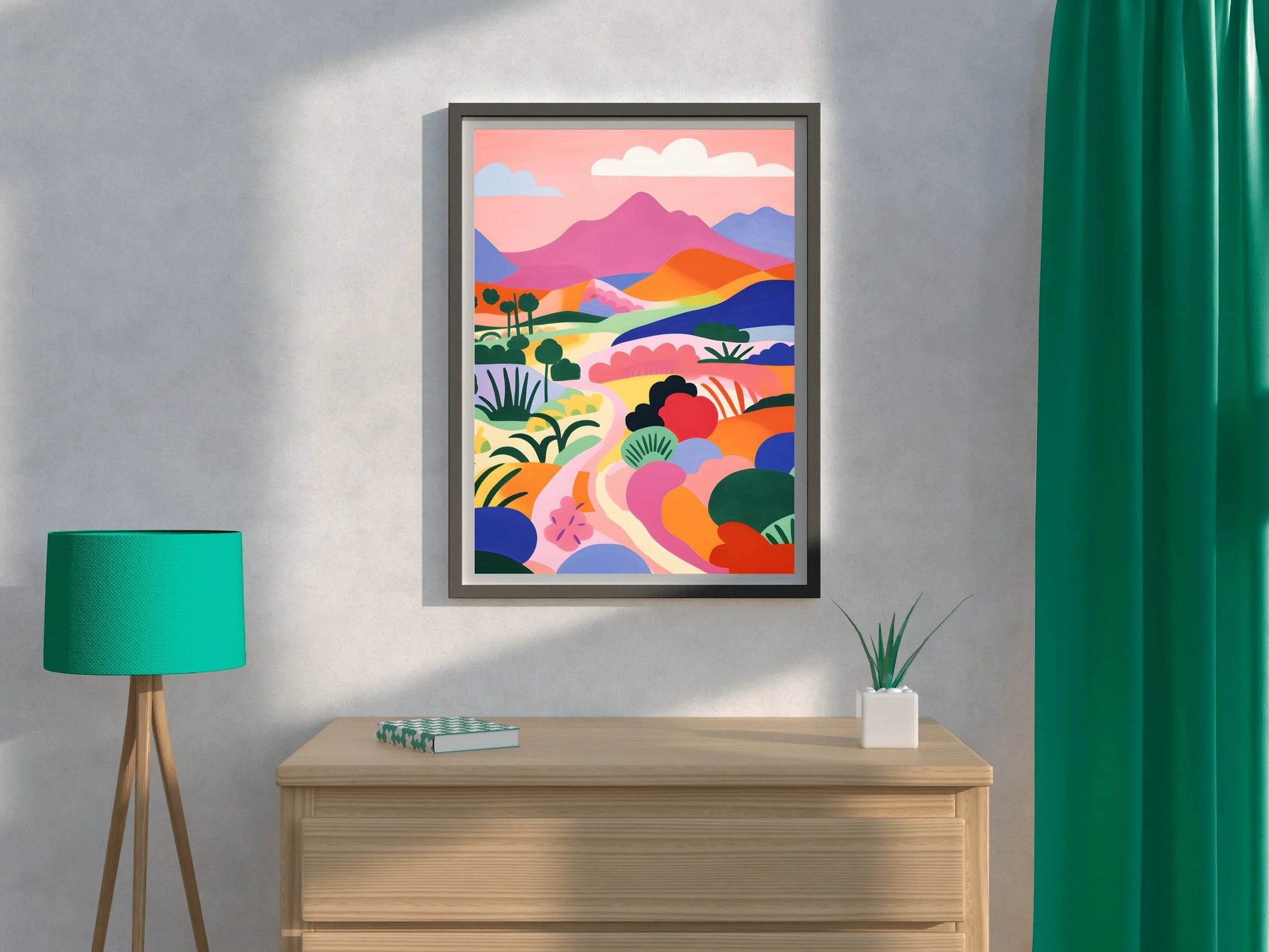 Beautiful Mountain Path Painting Art - beink online art store