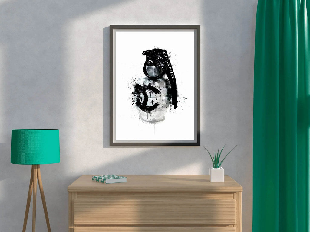 Spray Paint Chanel Logo - Chanel Chaos Wall Art - beink online art store