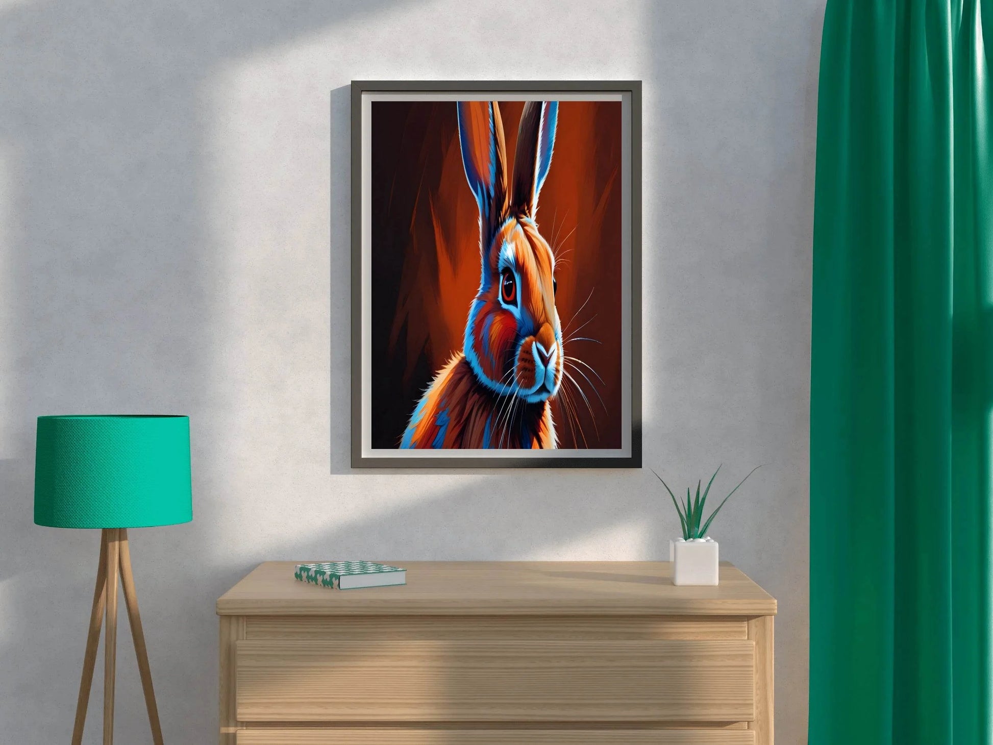 Watercolor Painting of Rabbit Wall Art - beink online art store