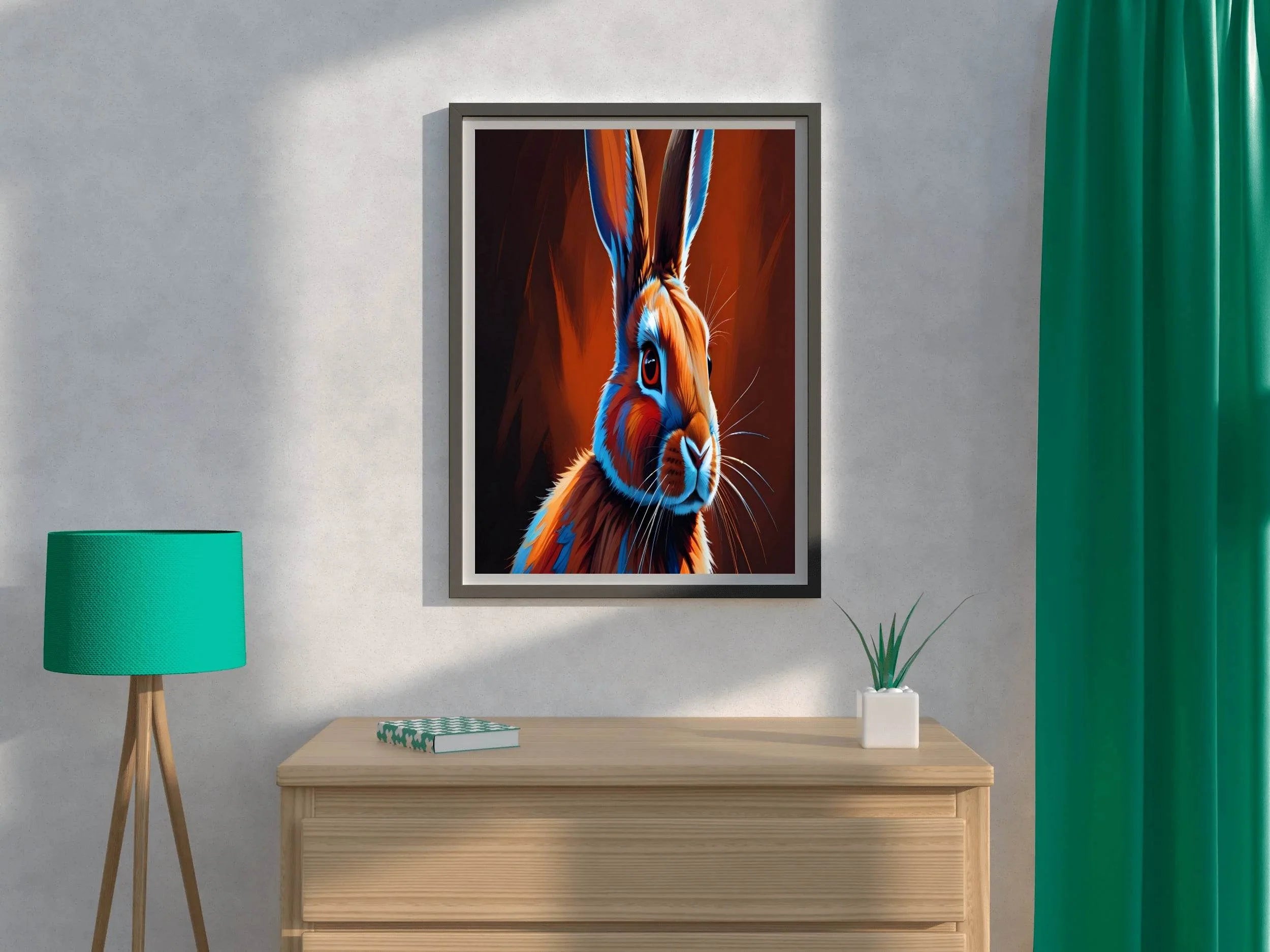 Watercolor Painting of Rabbit Wall Art - beink online art store