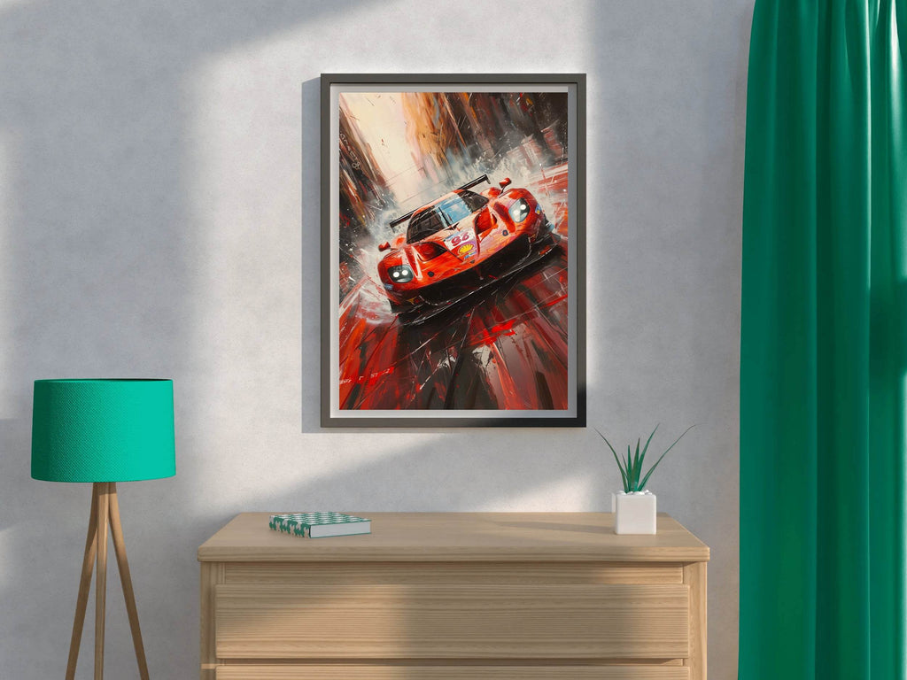 Ferrari 488 Full Red Wall Art - beink online art store
