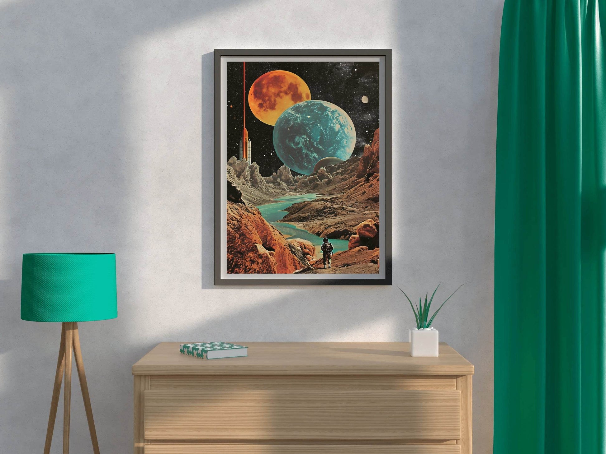 view Of The Planets In Space Wall Art - beink online art store