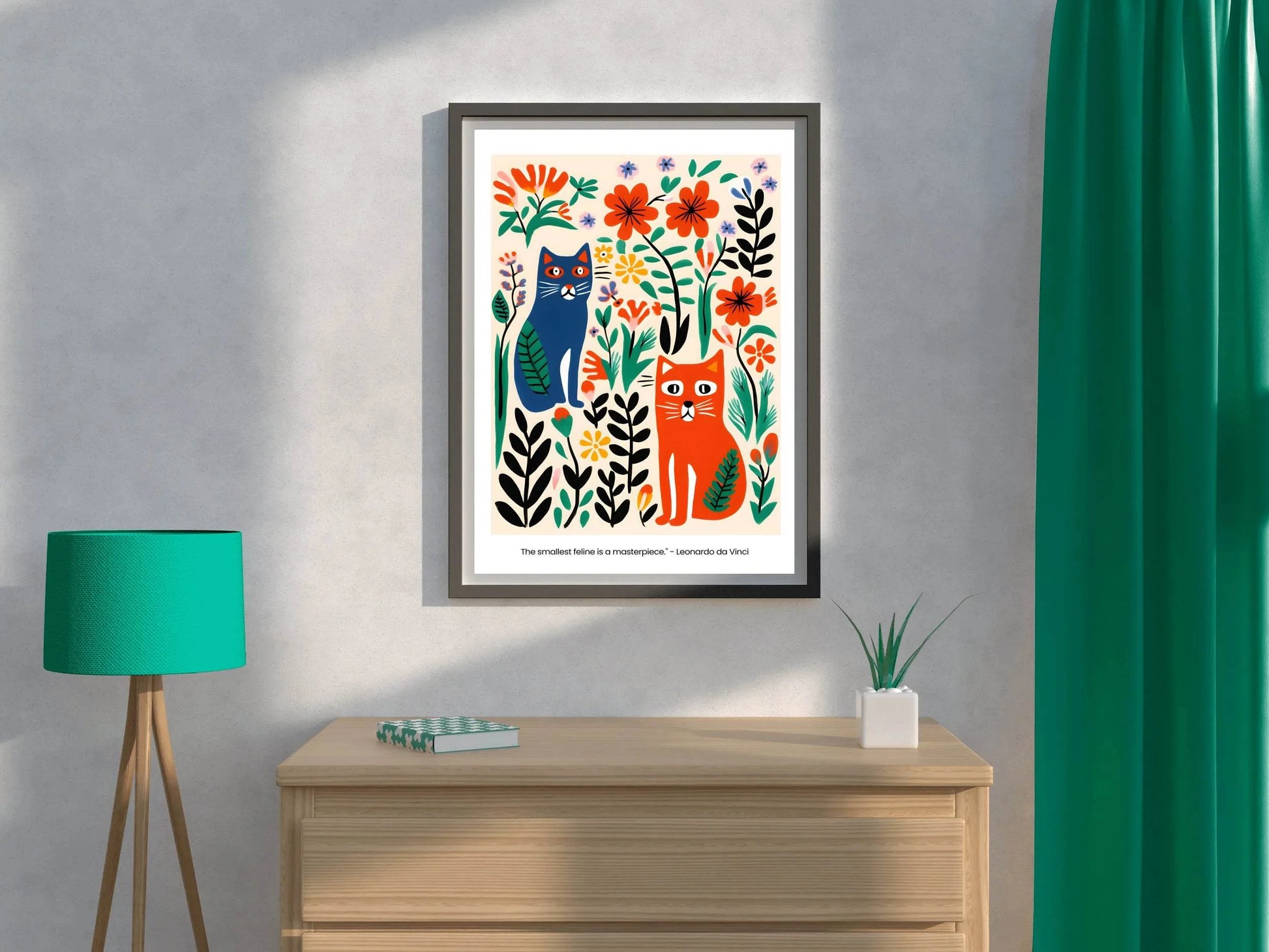 Cats in The Garden Painting - beink online art store