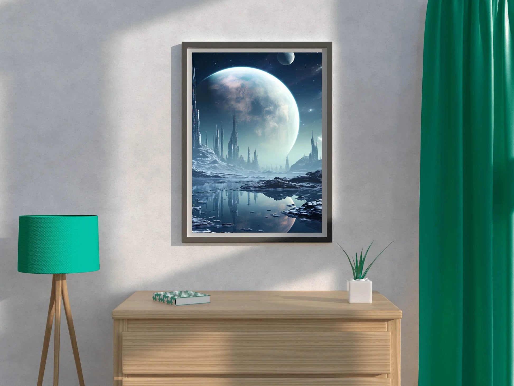 Moon Astronomy Outdoors Wall Art - beink online art store