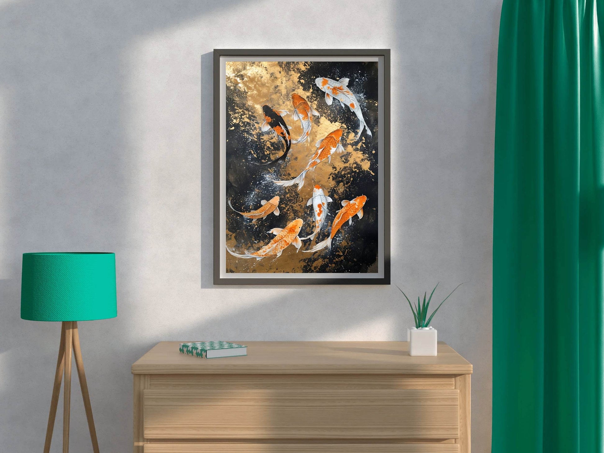 Realistic Koi Fish Painting Wall Art - beink online art store