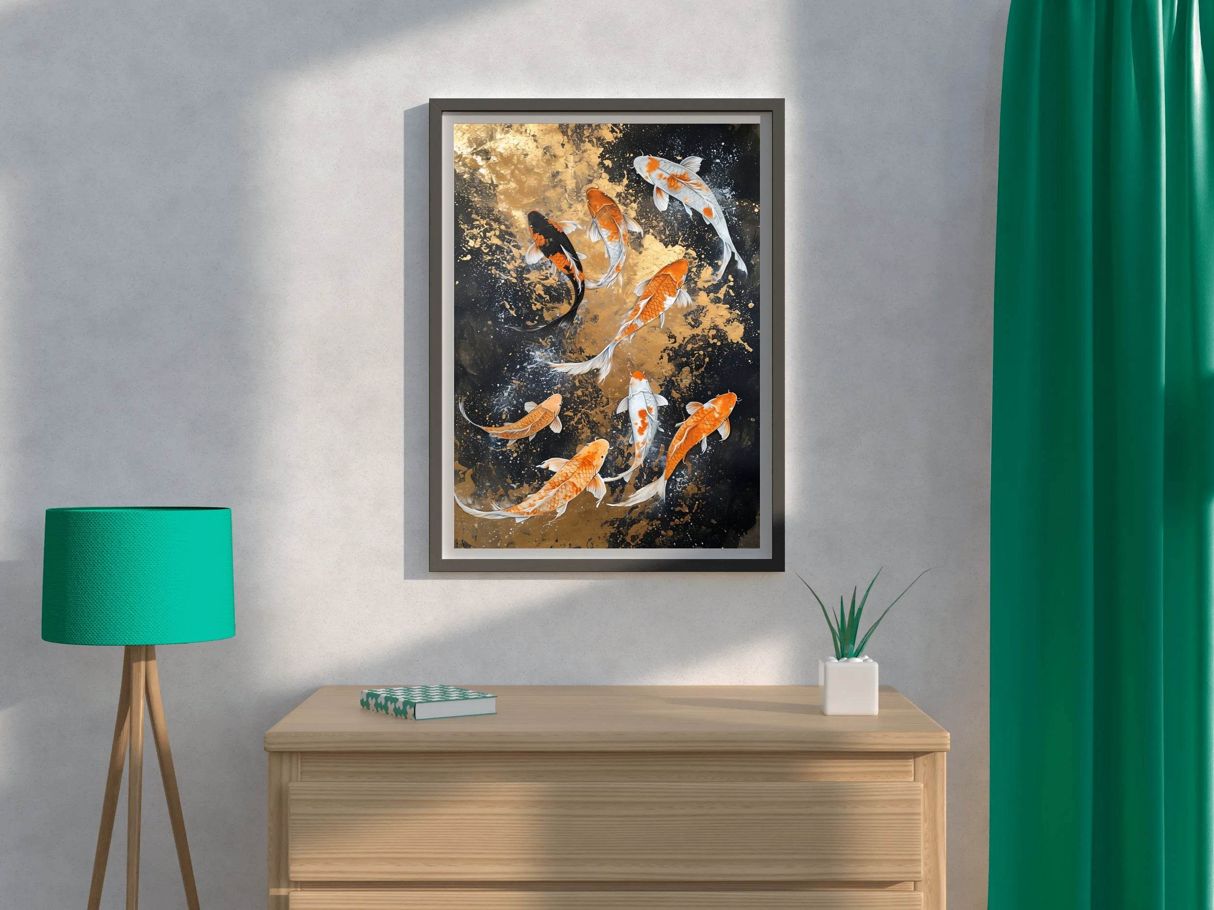 Realistic Koi Fish Painting Wall Art - beink online art store